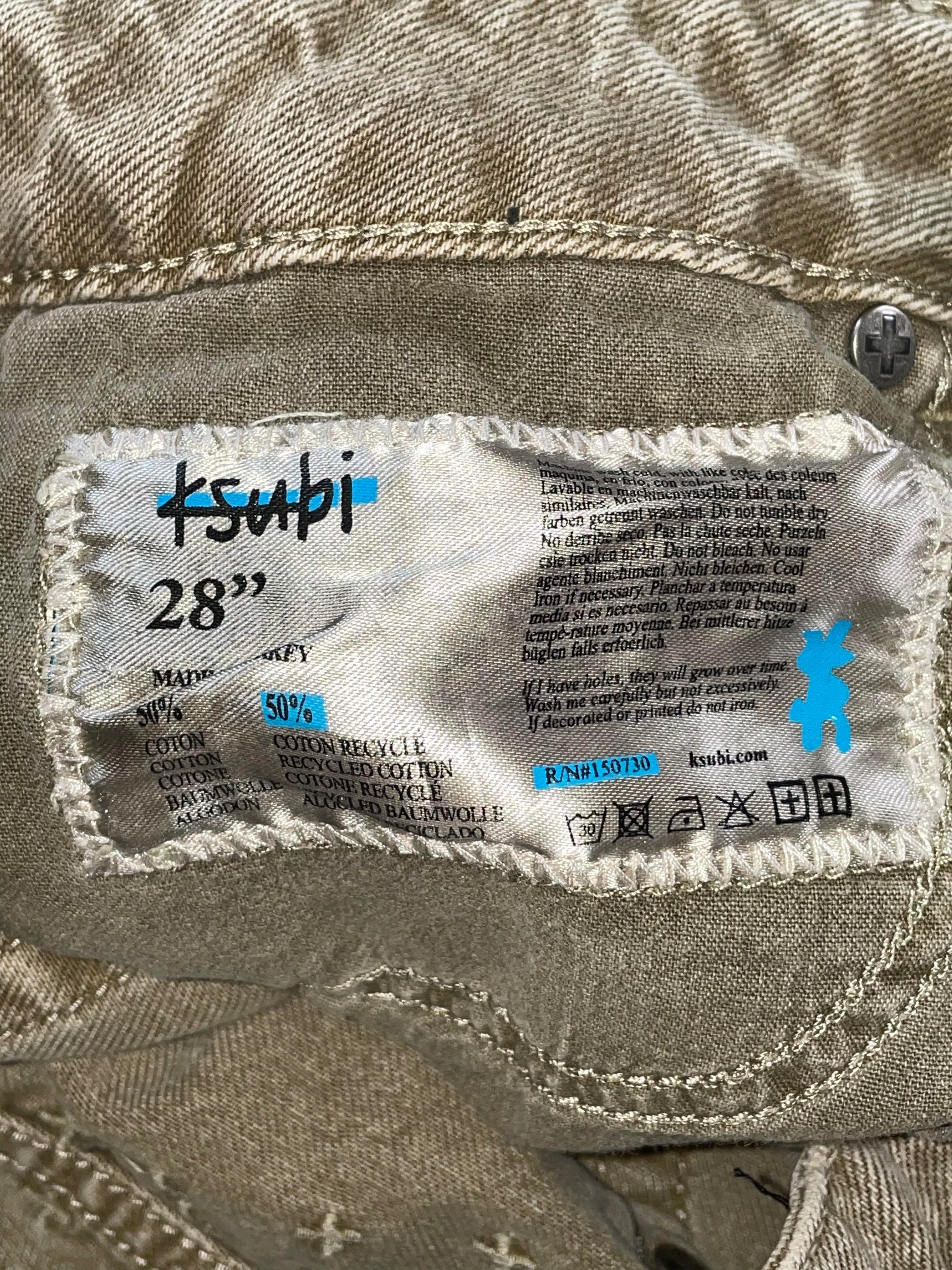 Ksubi Khaki Jean Shorts