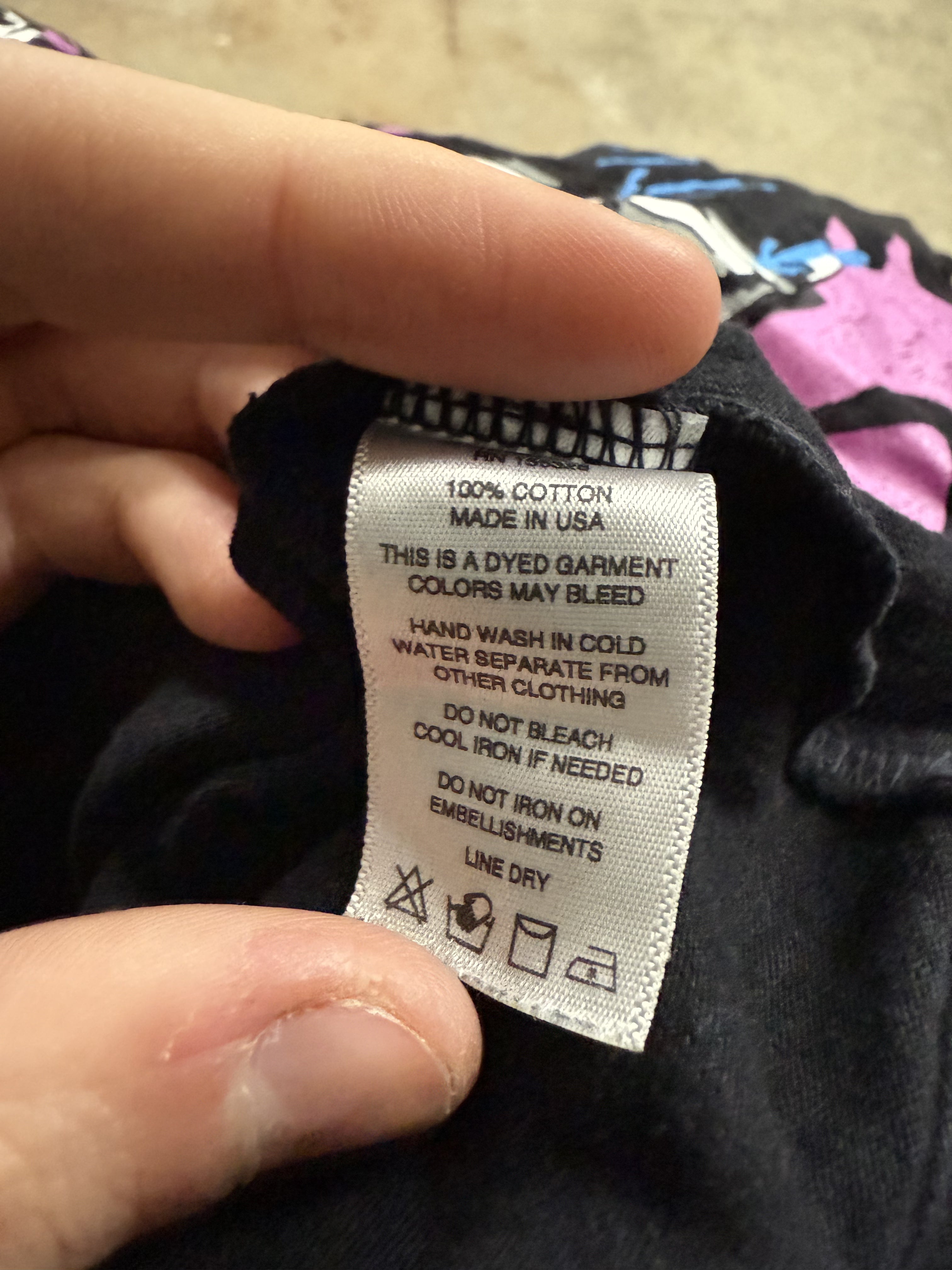 Warren Lotas Tee RIP Black Pink Used XL