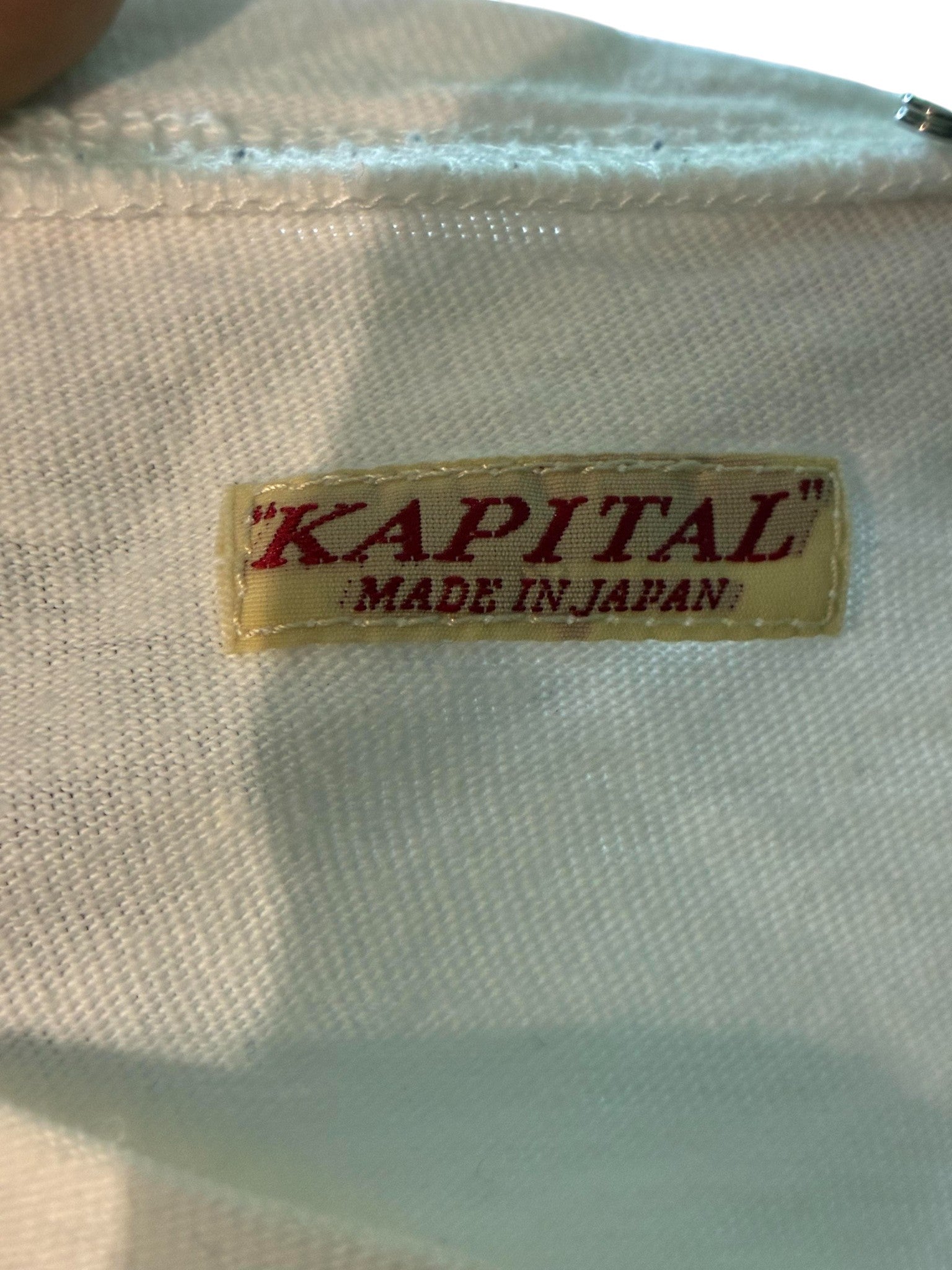 Kapital 'Bandana' White, Green & Maroon Tee