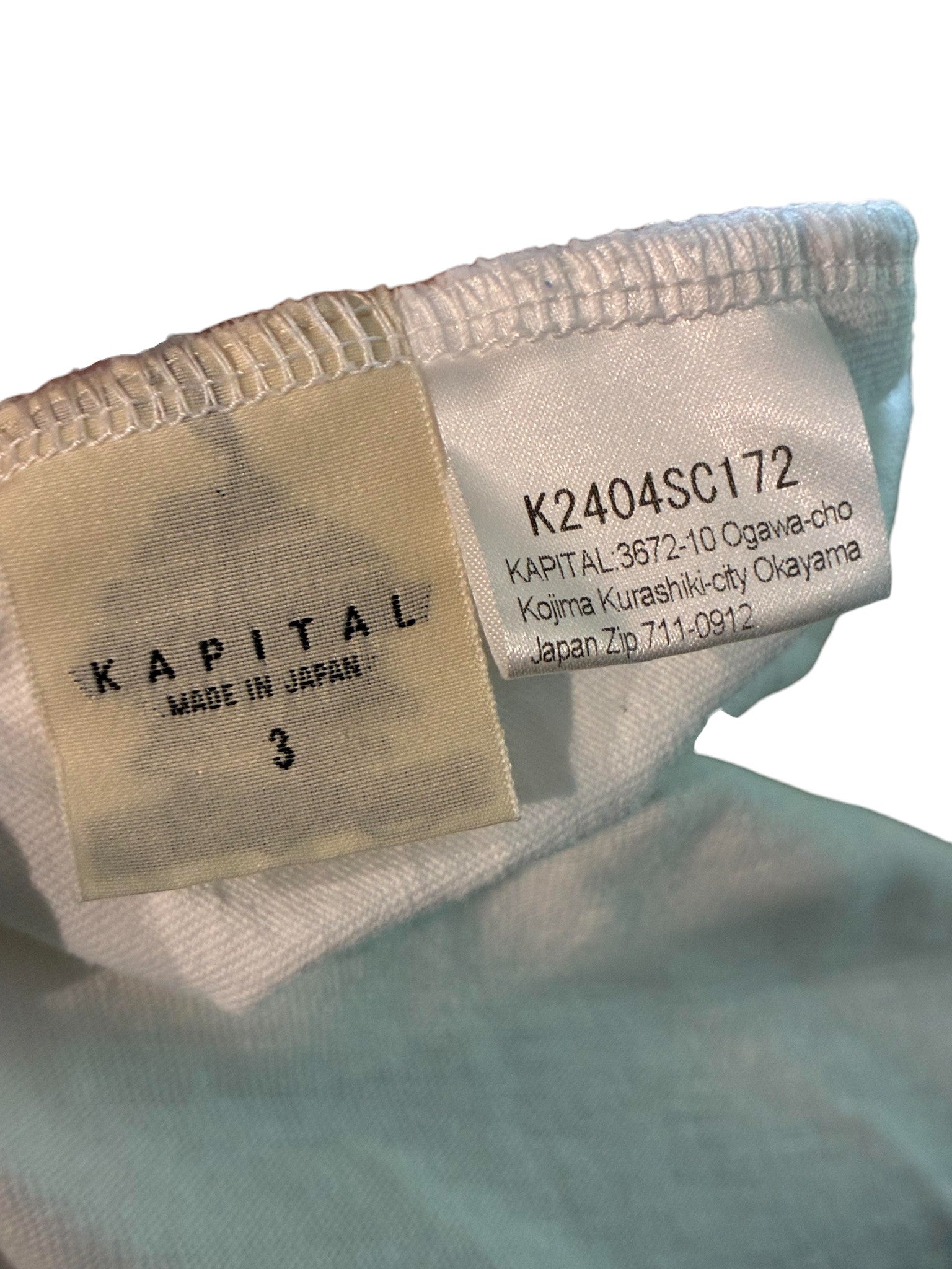Kapital 'Bandana' White, Green & Maroon Tee