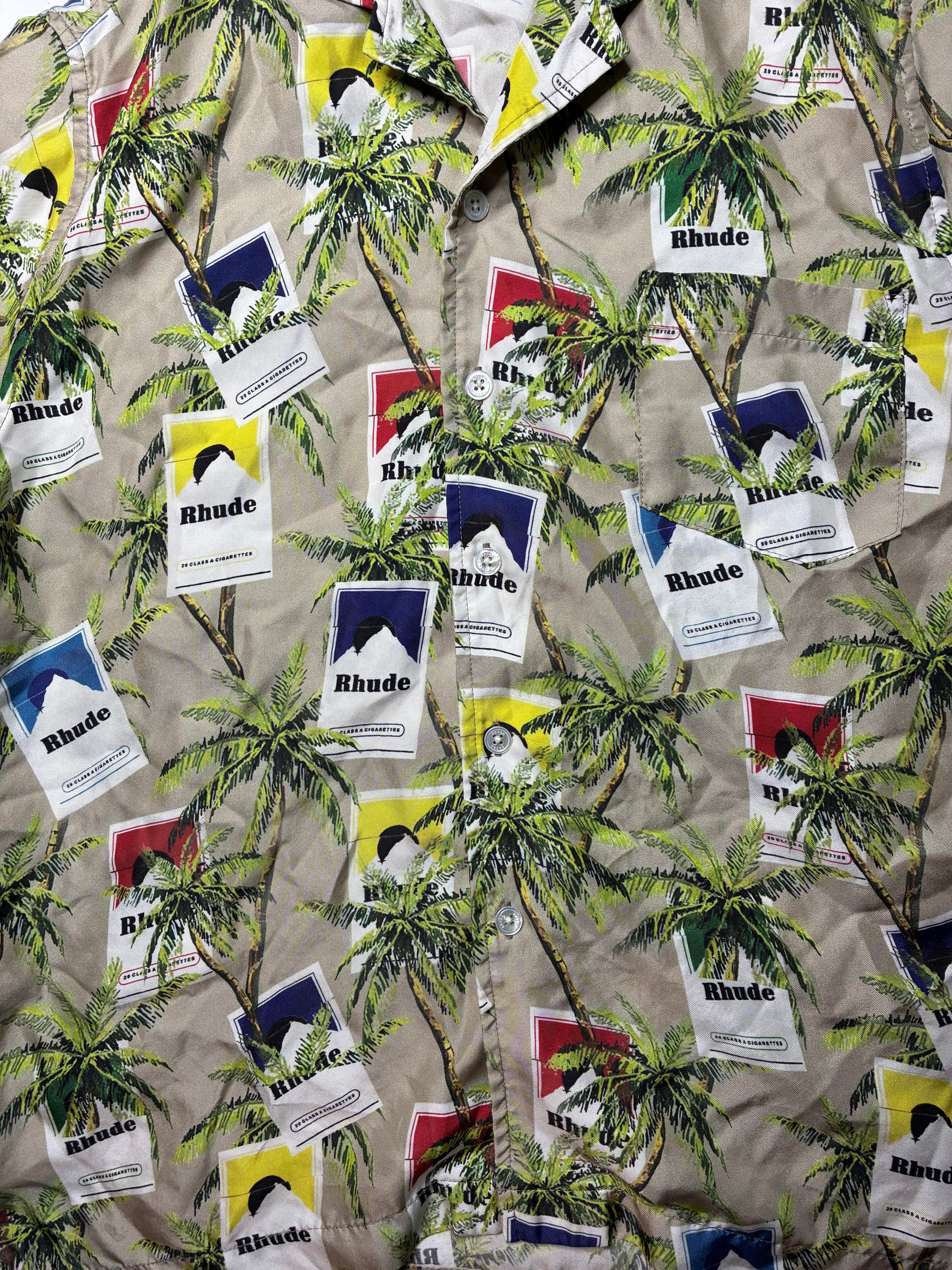 Rhude Green Button Up