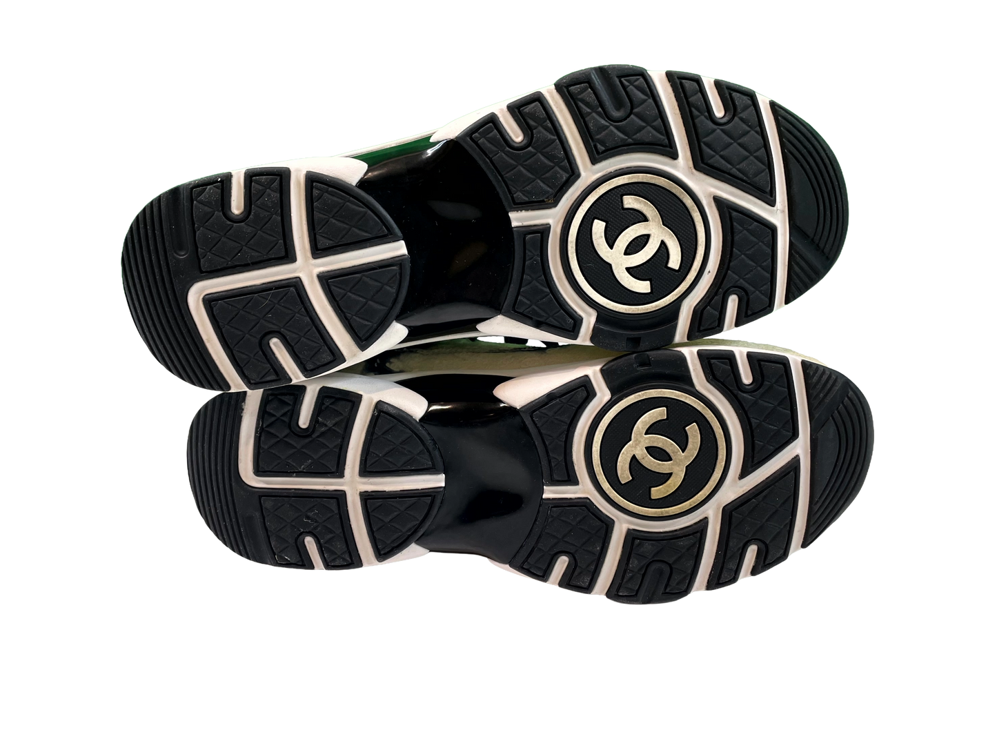 Chanel Monogram Black & Cream Sneakers