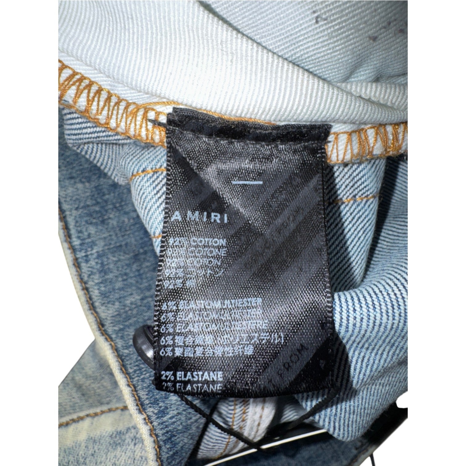 Amiri Side Logo Vintage Wash & Pink Jeans