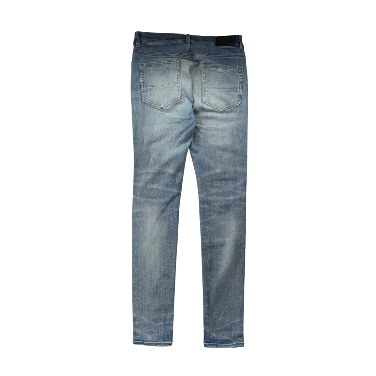 Amiri "MX1" Crackle Light Wash & Orange Jeans