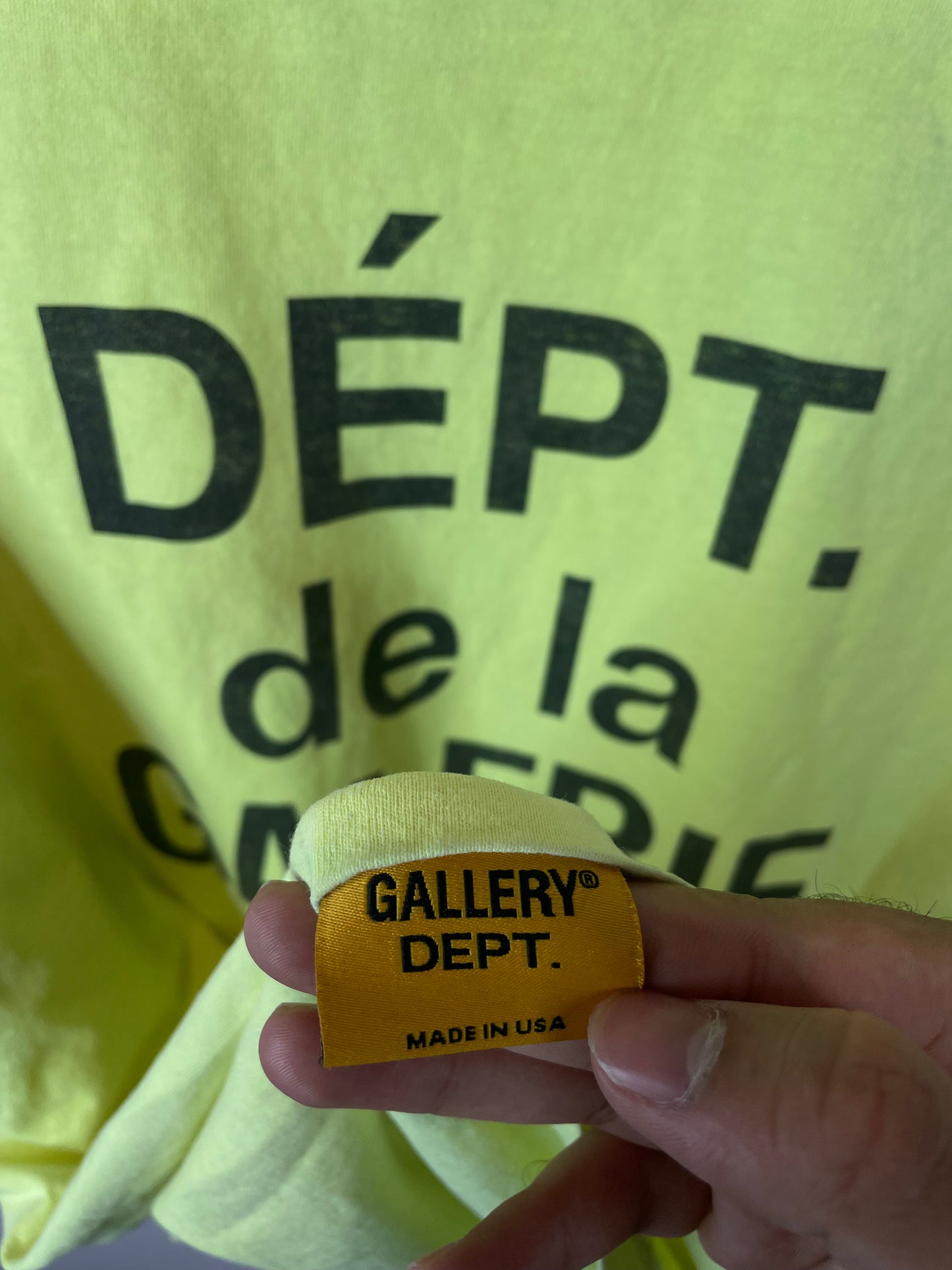 Gallery Dept Tee Neon Black Used XL