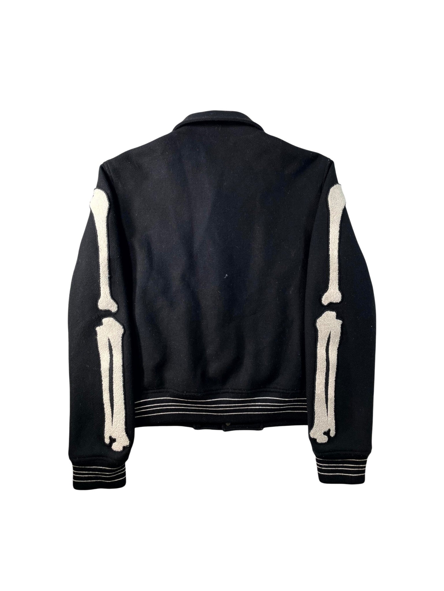 Amiri Bone Black Varsity Jacket