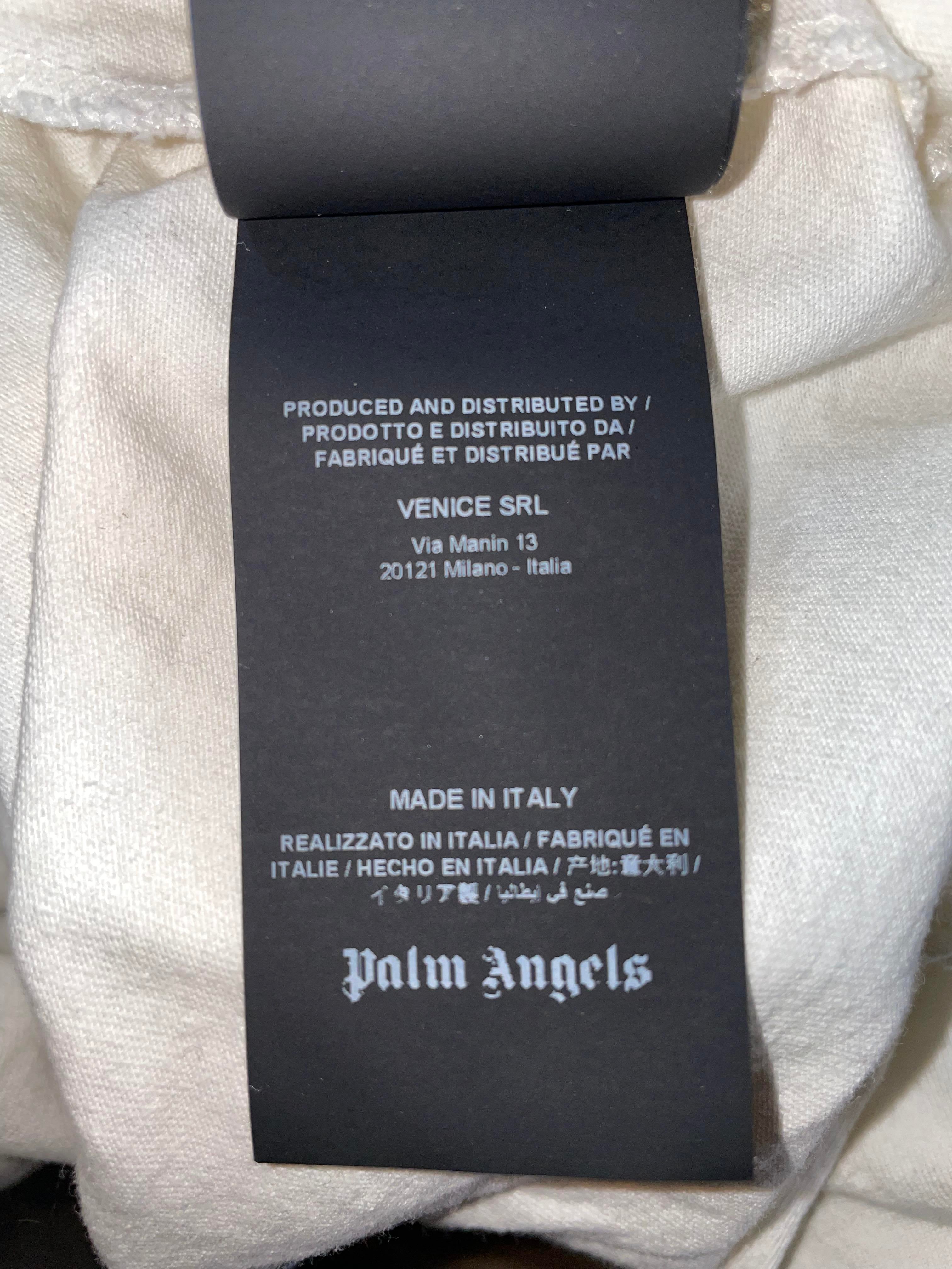 Palm Angels Silk Design White Tee