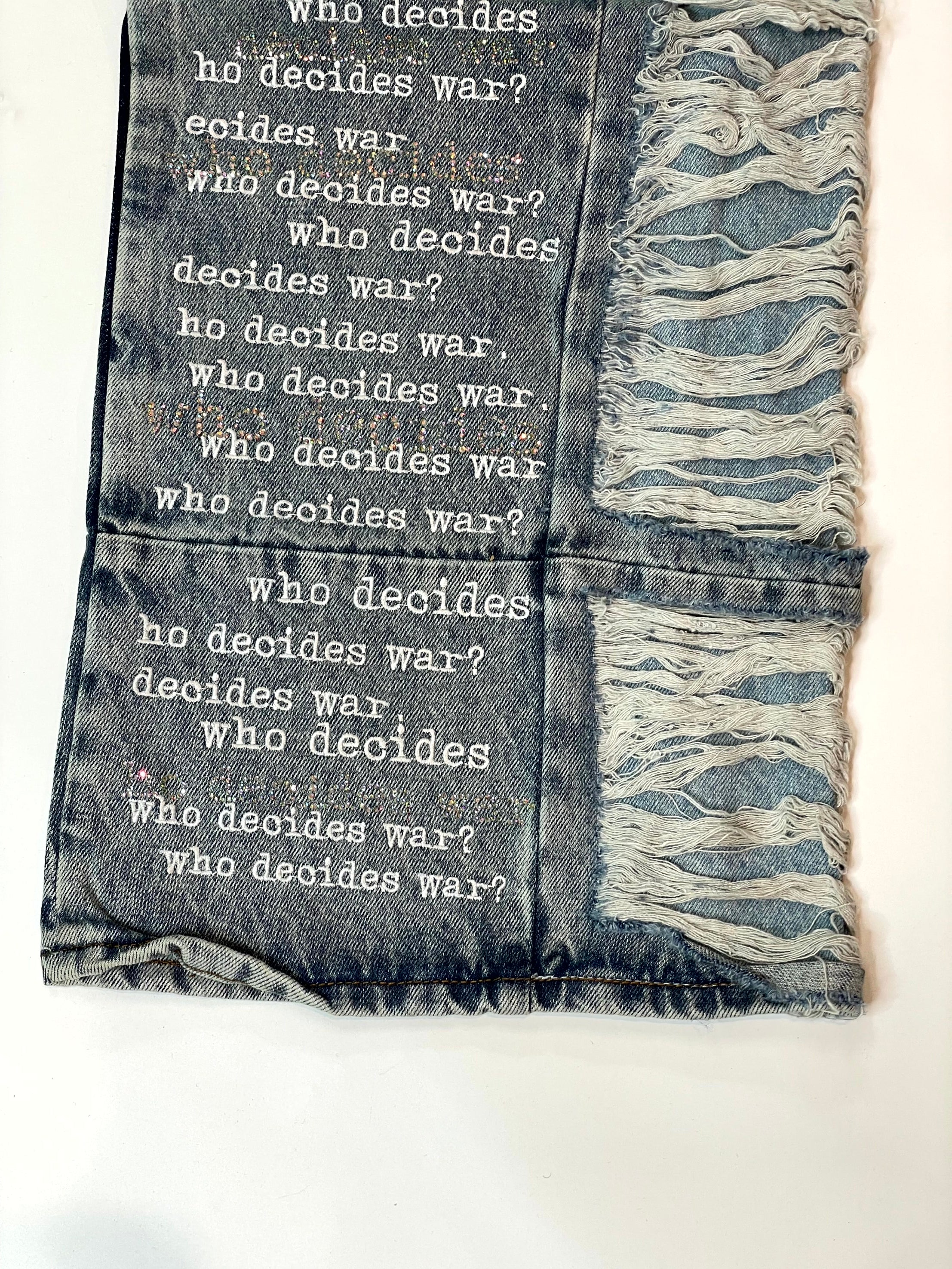 WDW Ultra Flare Scripture Denim Light Wash Jeans