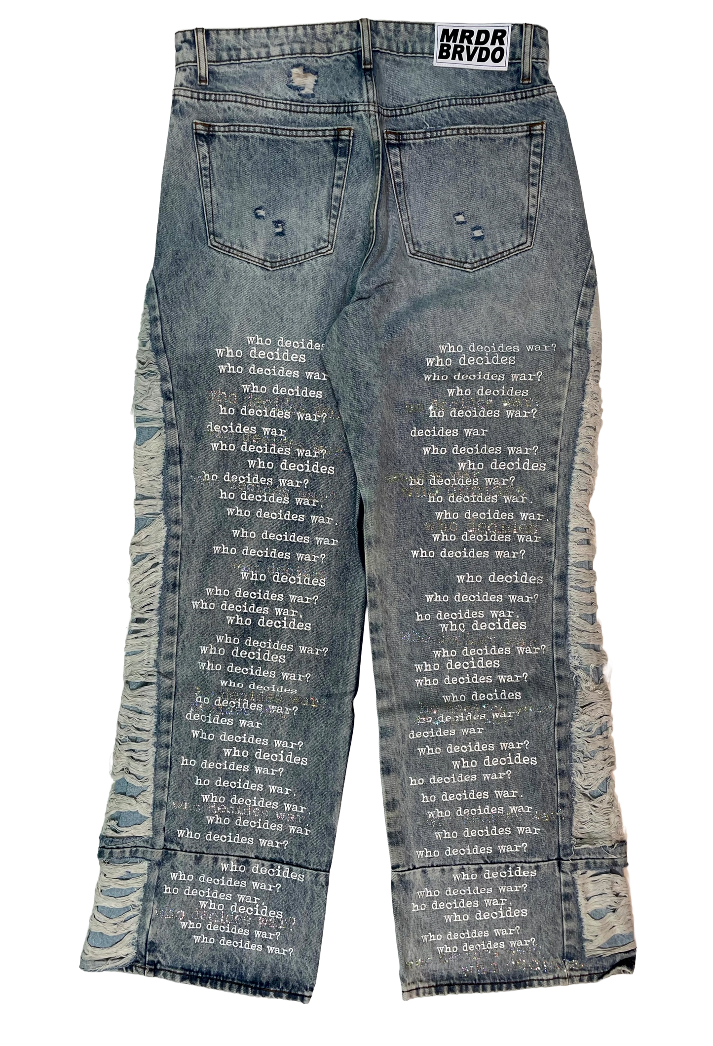 WDW Ultra Flare Scripture Denim Light Wash Jeans