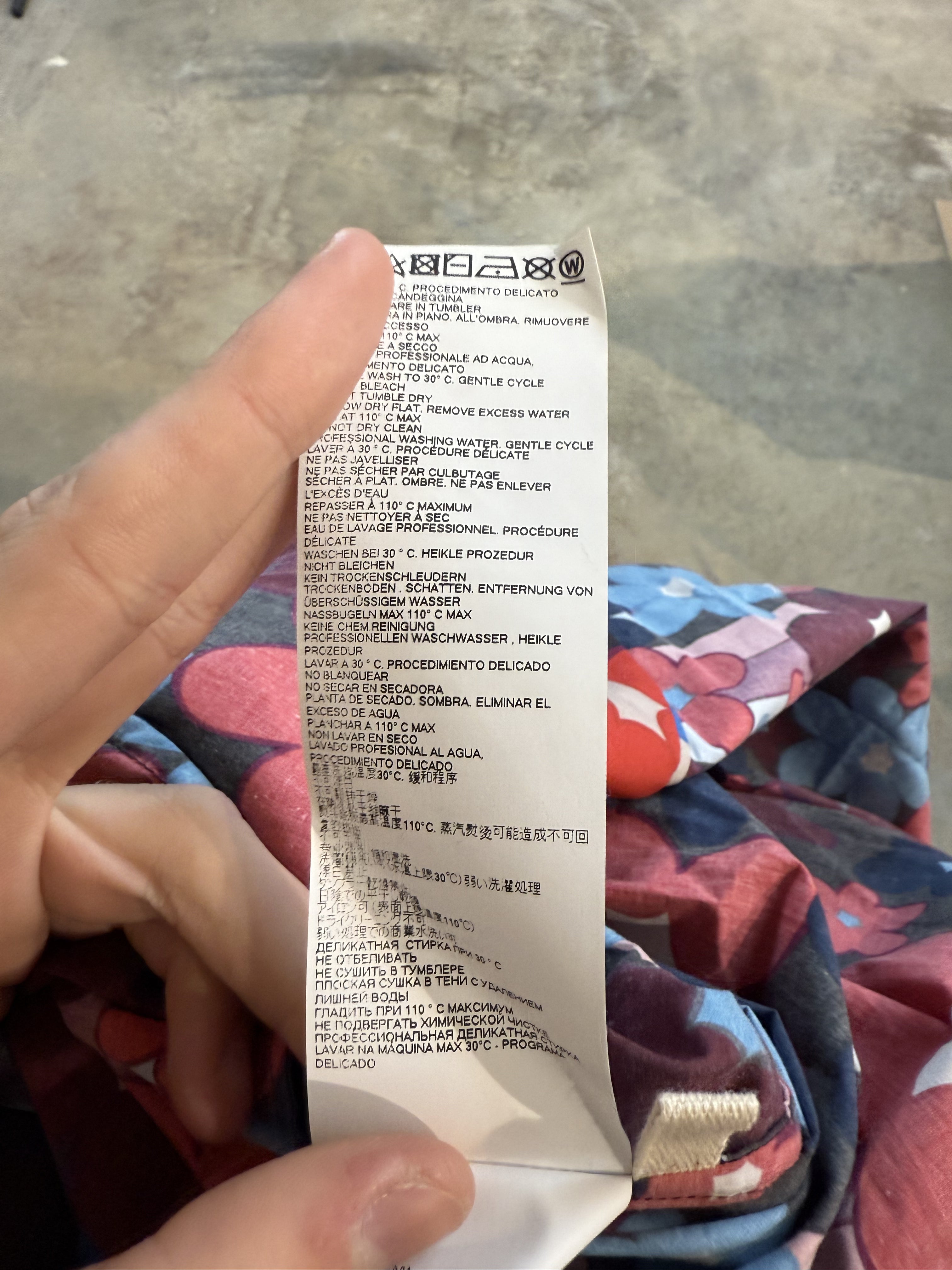 Marni Button Up Blue Red Used 46 (Medium)