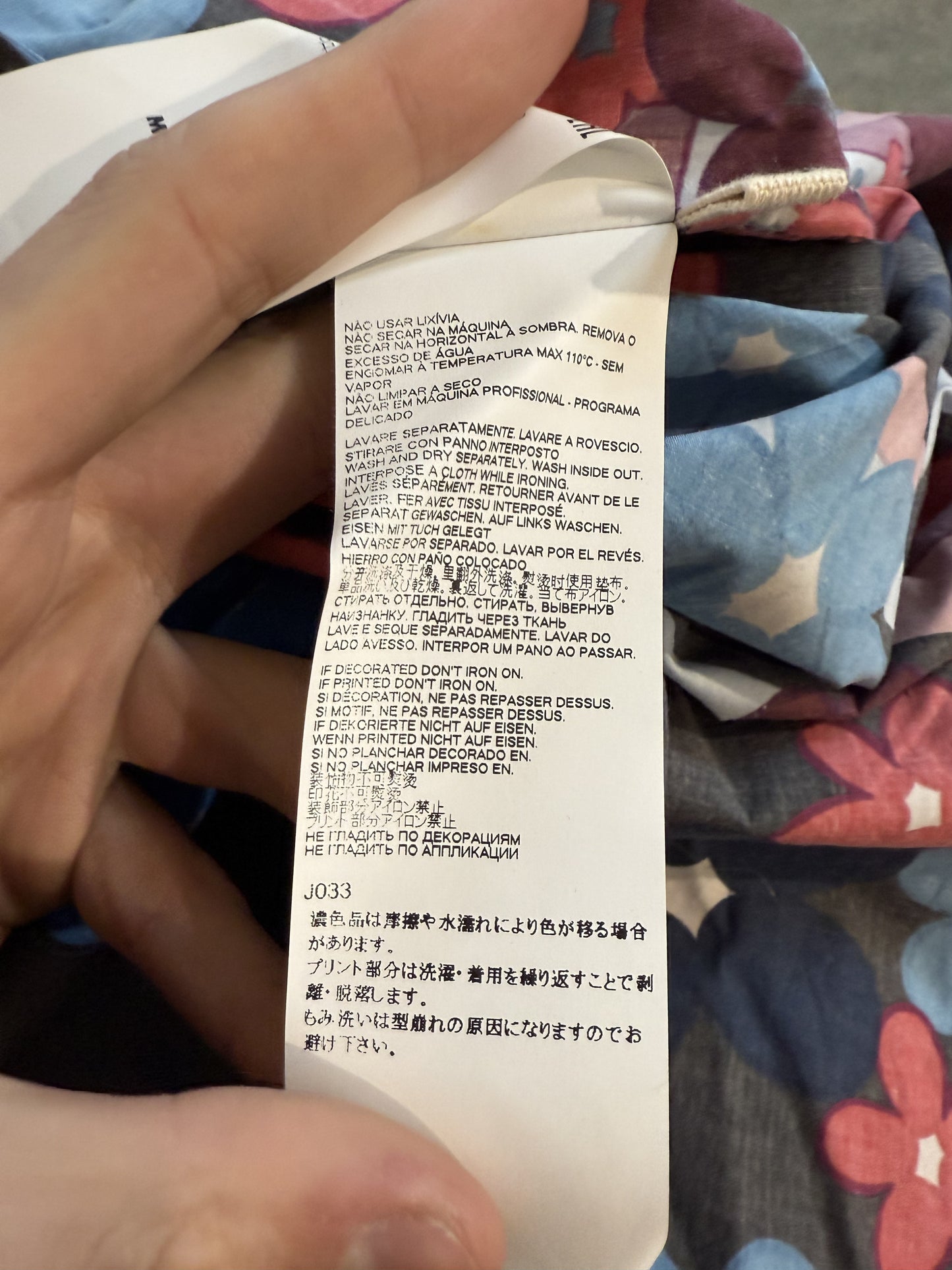 Marni Button Up Blue Red Used 46 (Medium)