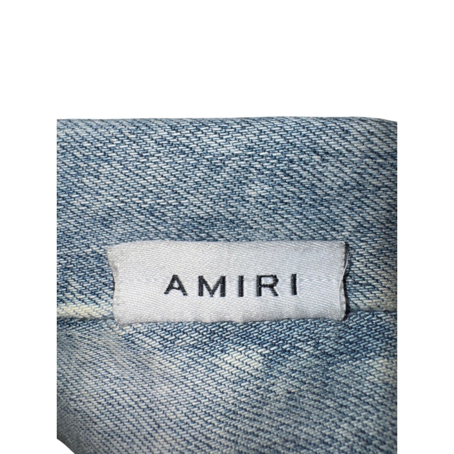 Amiri Button Snap Flare Stacked Light Wash Jeans