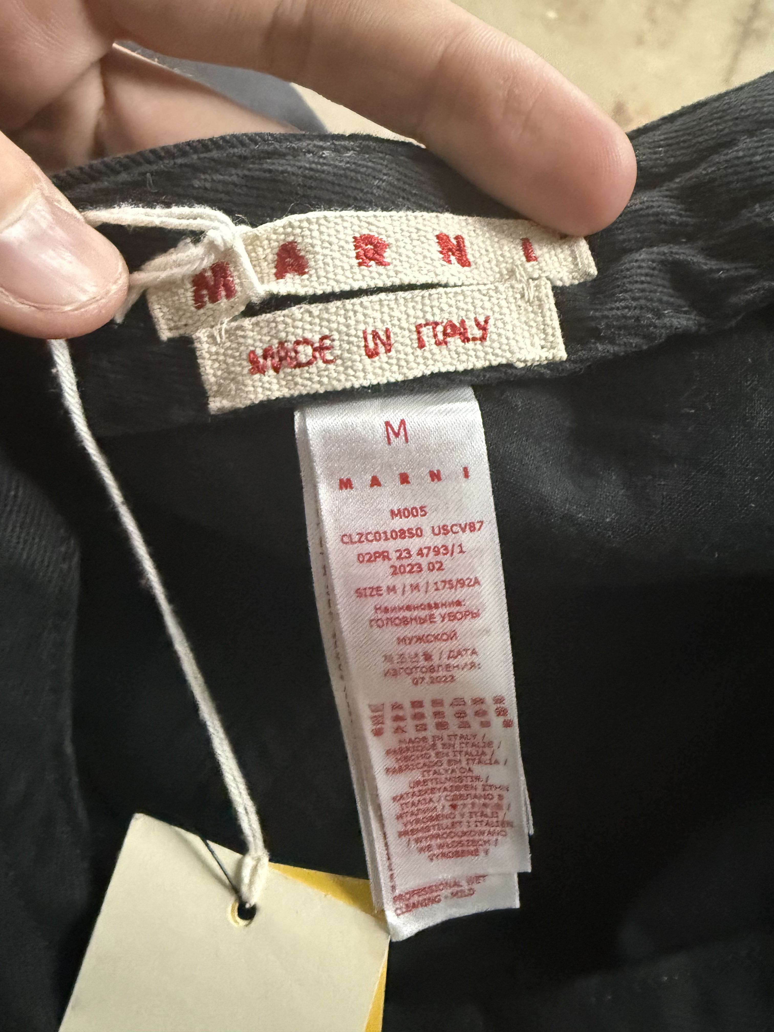 Marni Logo Baseball Cap Black Large New