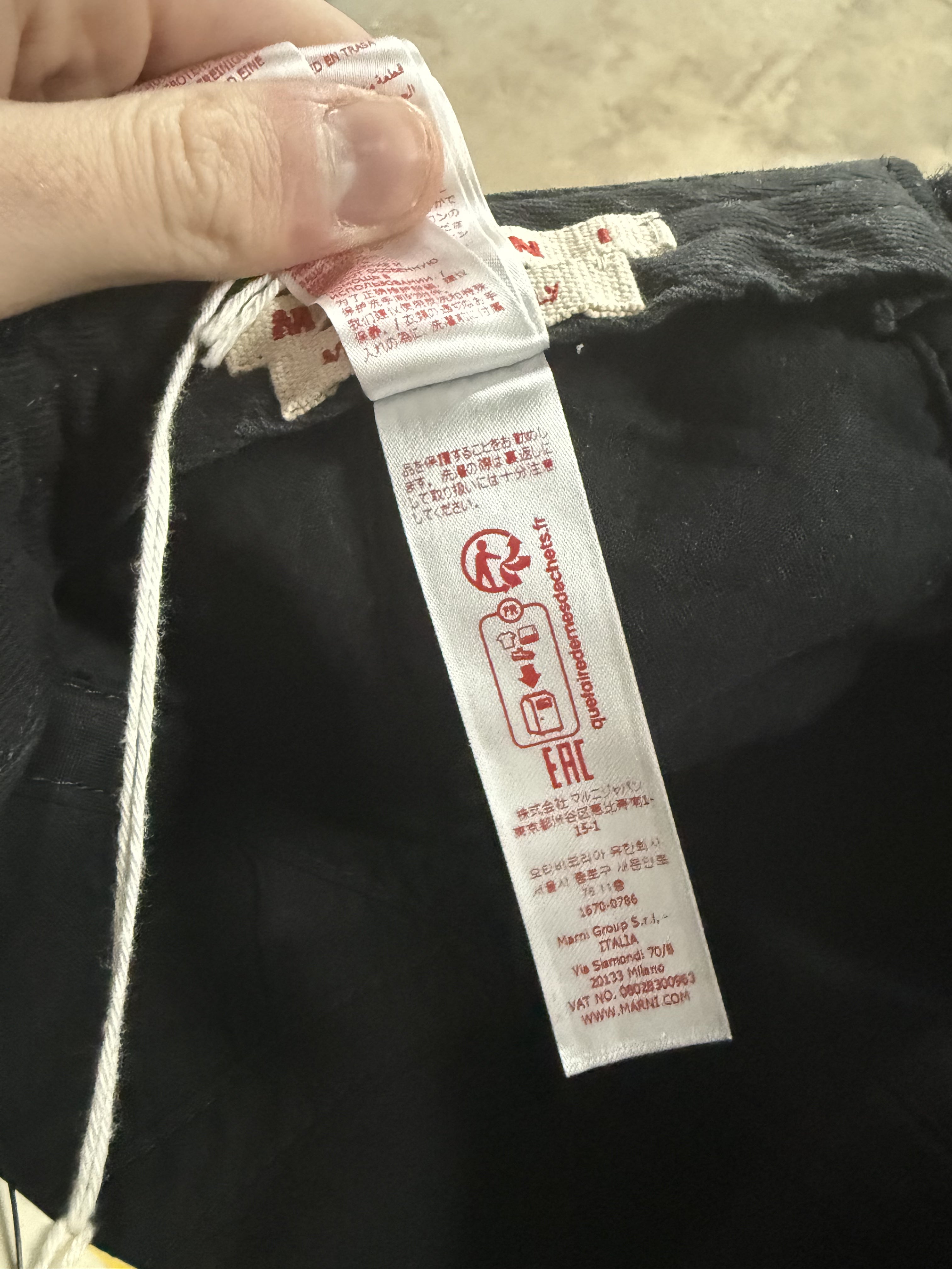 Marni Logo Baseball Cap Black Large New