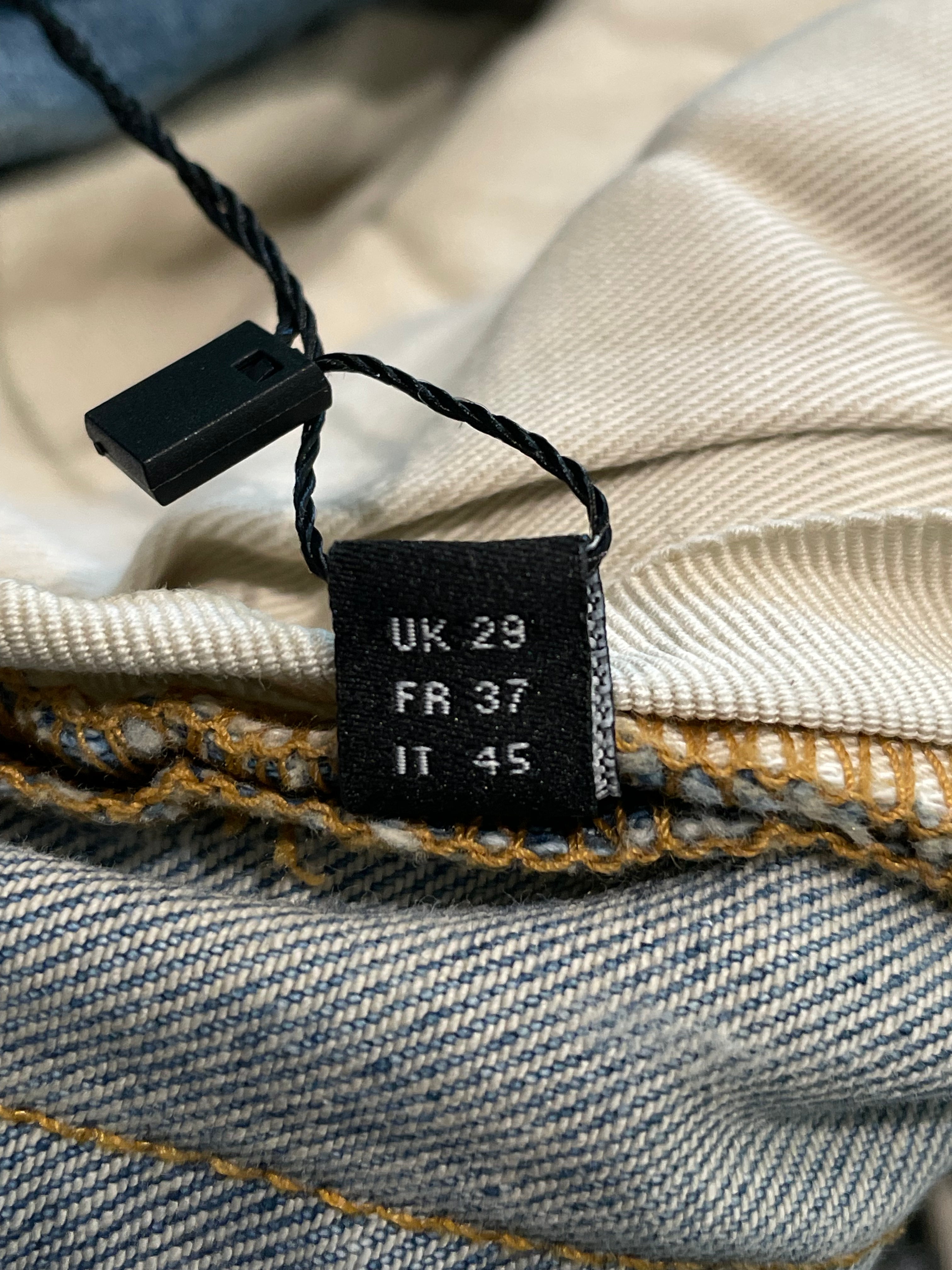 Amiri MX1 Brown Clay Patch Vintage Wash Blue Jeans