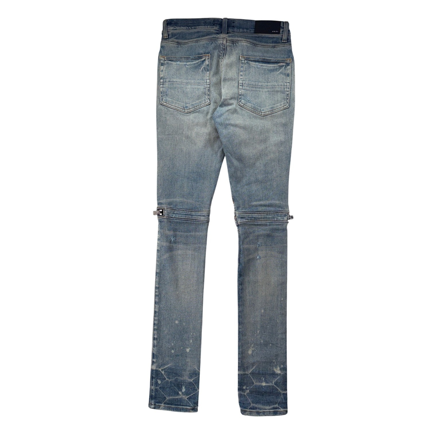 Amiri "MX2" Honeycomb Light Wash, Brown & Yellow Jeans