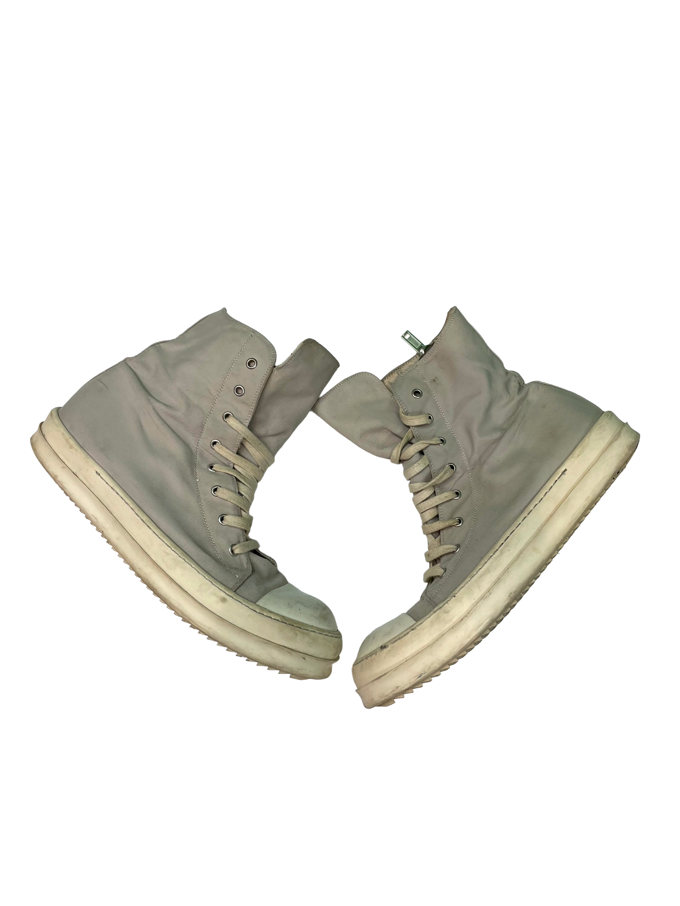 Rick Owens Ramone Hi Grey Sneakers