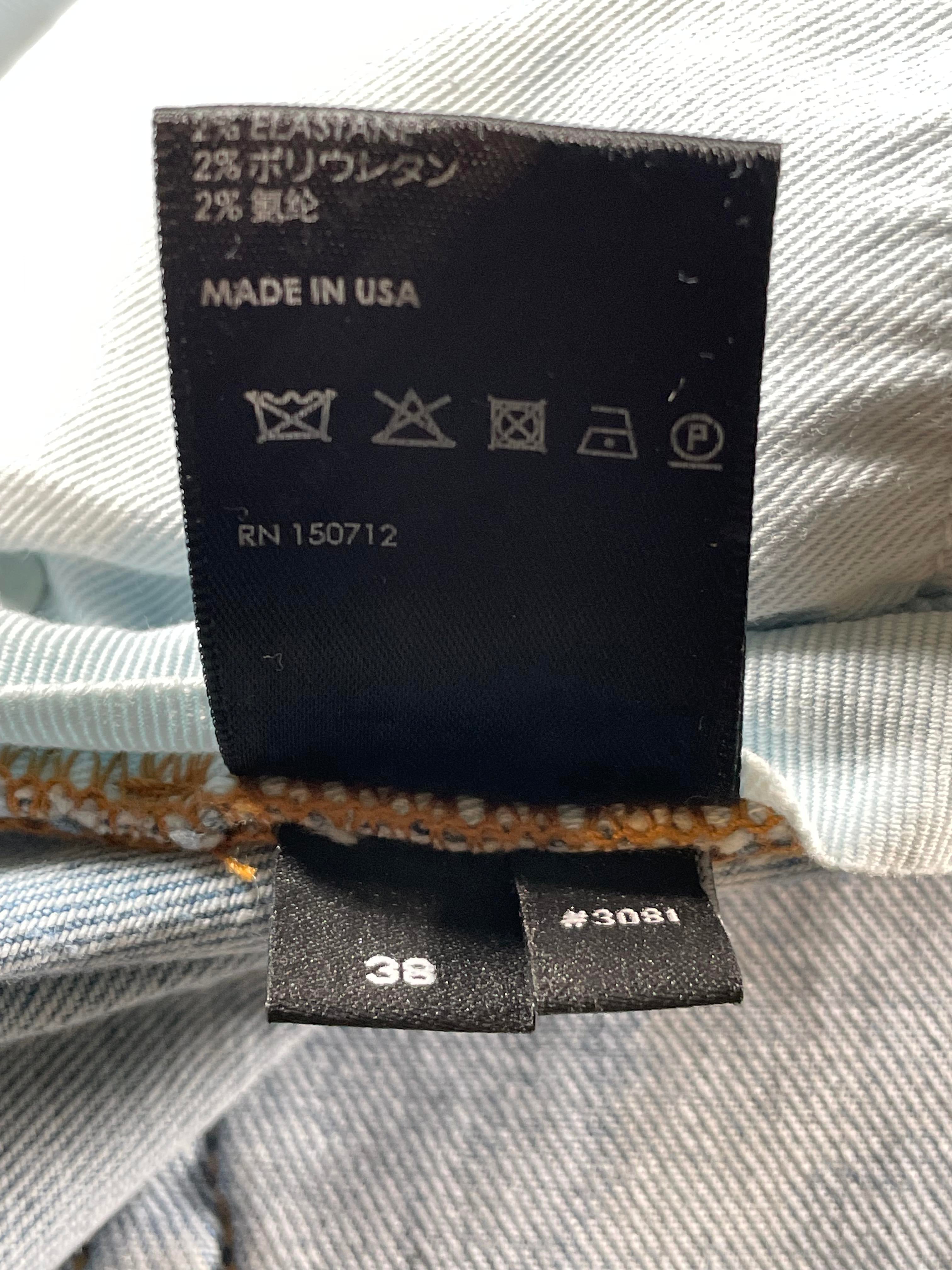 Amiri Stencil Zig Zag Light Wash Jeans