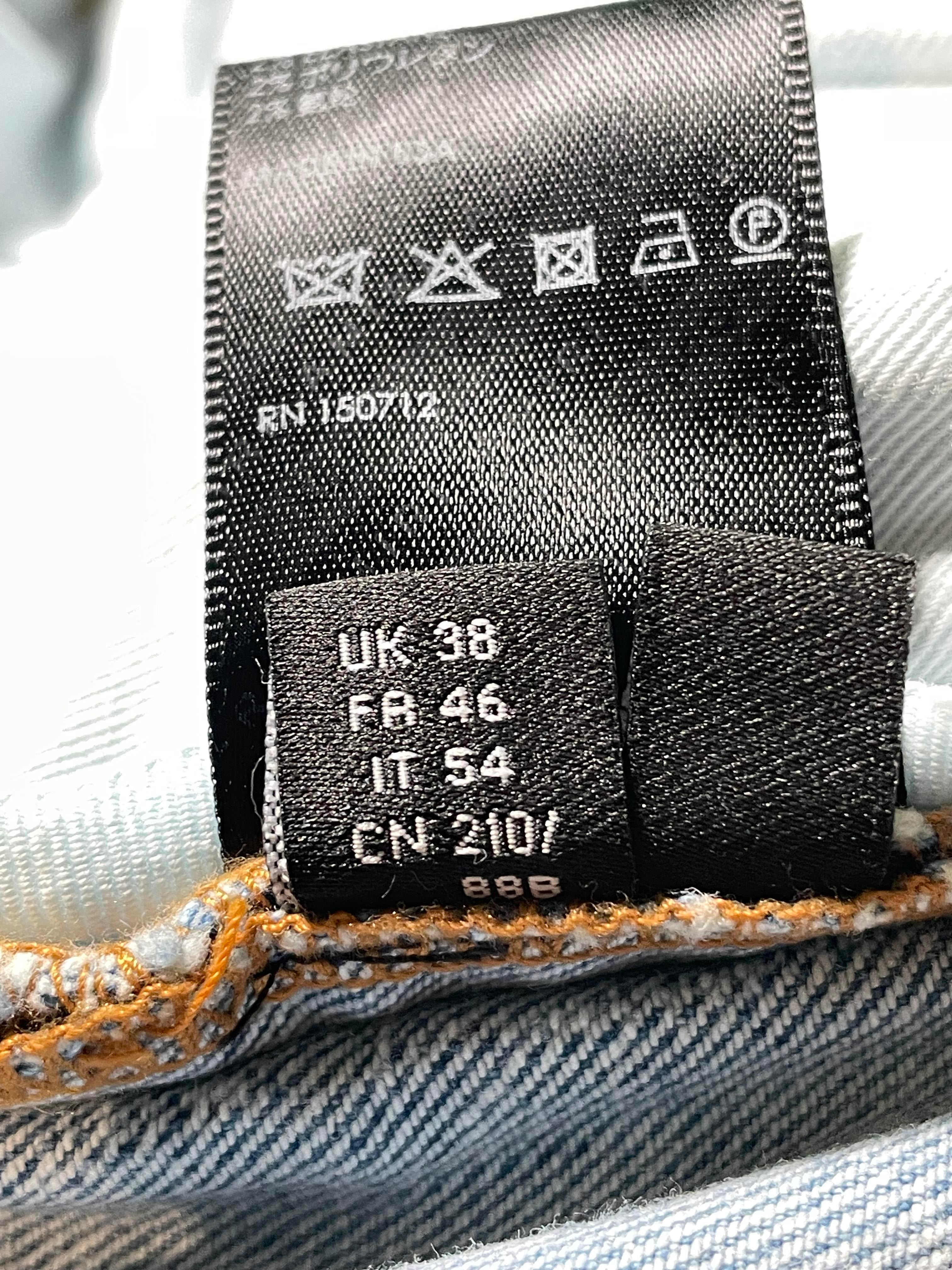 Amiri Stencil Zig Zag Light Wash Jeans