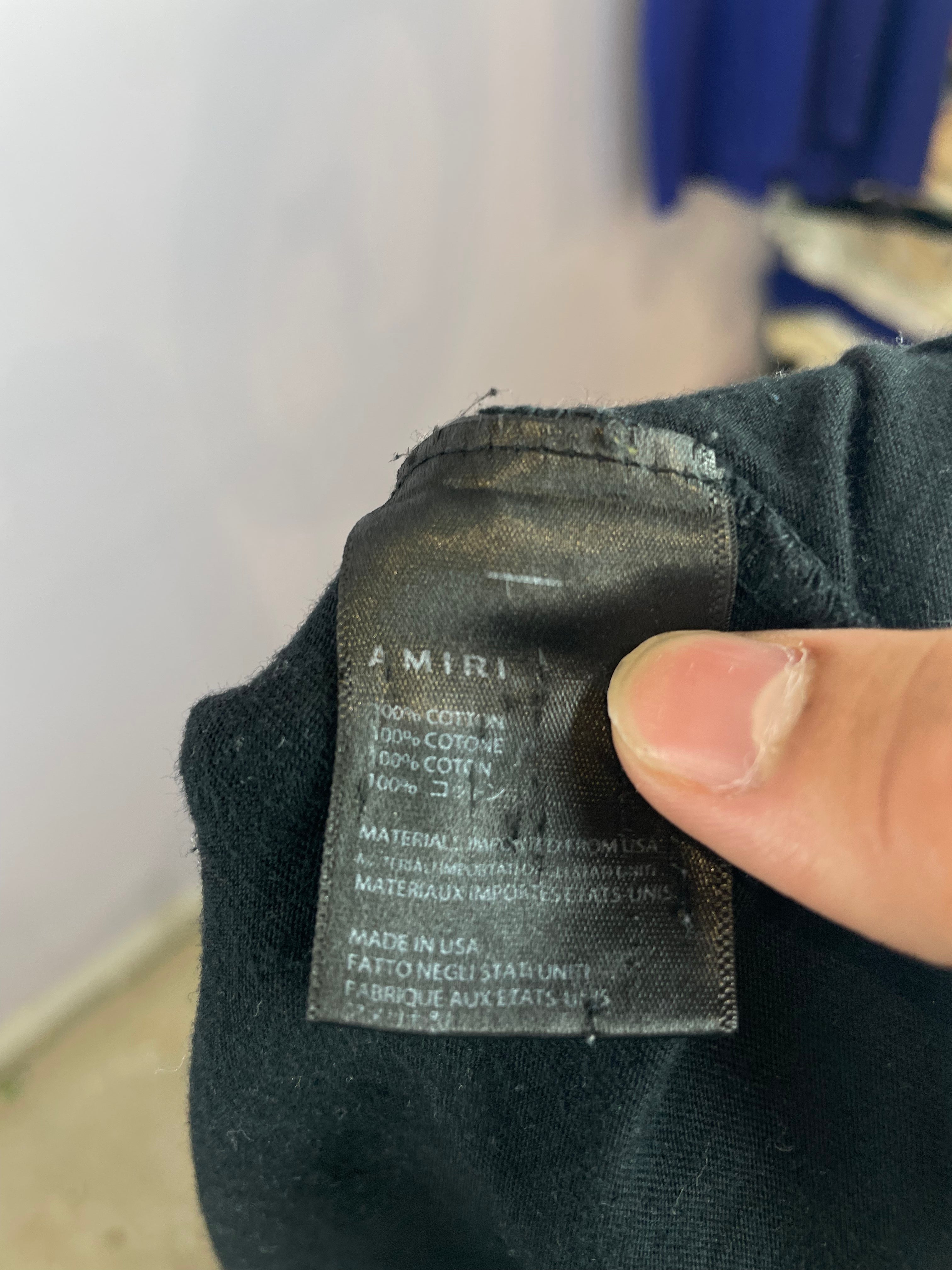 Amiri Black Cheetah Tee Used Small