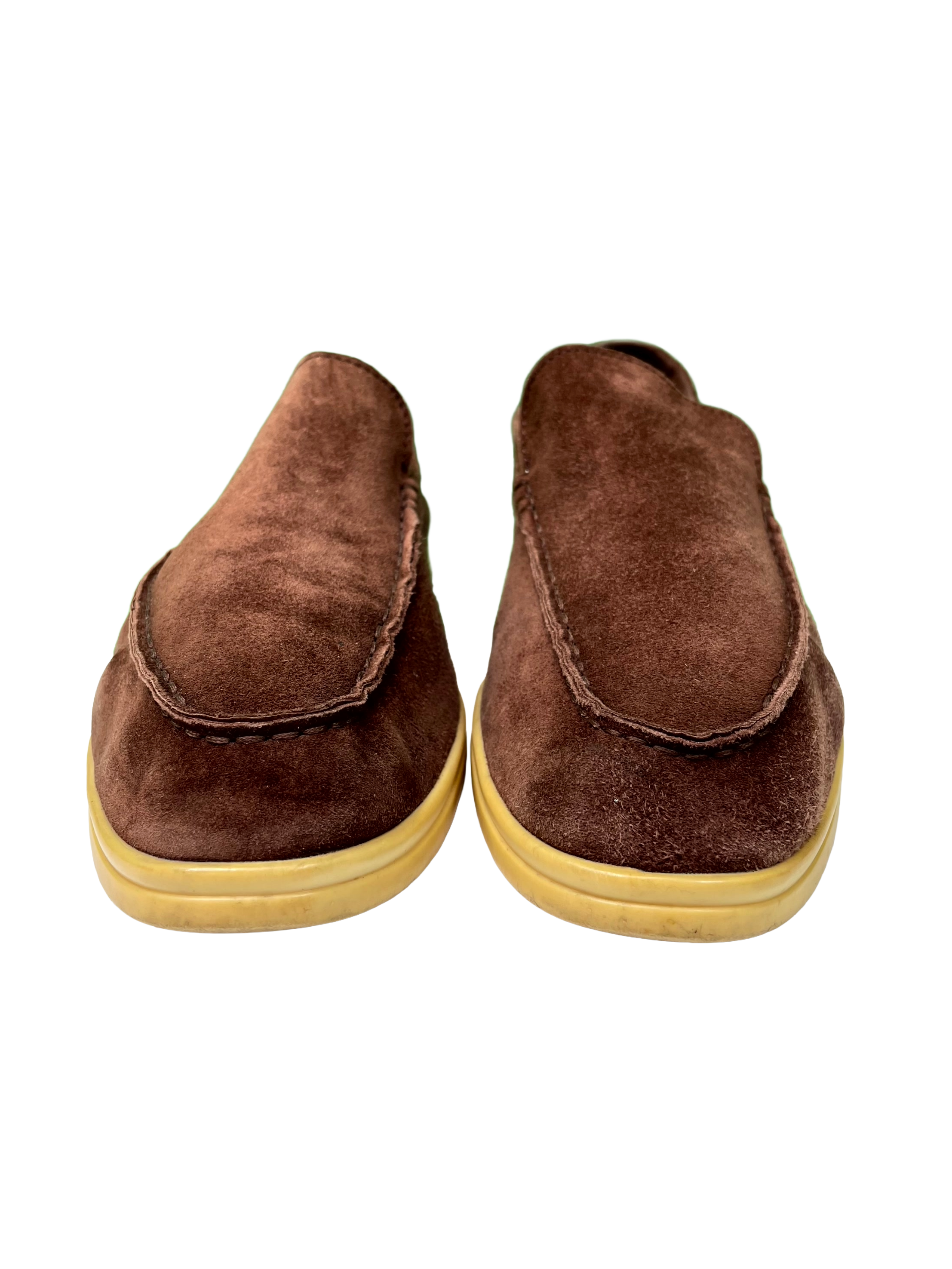 Loro Piana Summer Walk Maroon Loafers