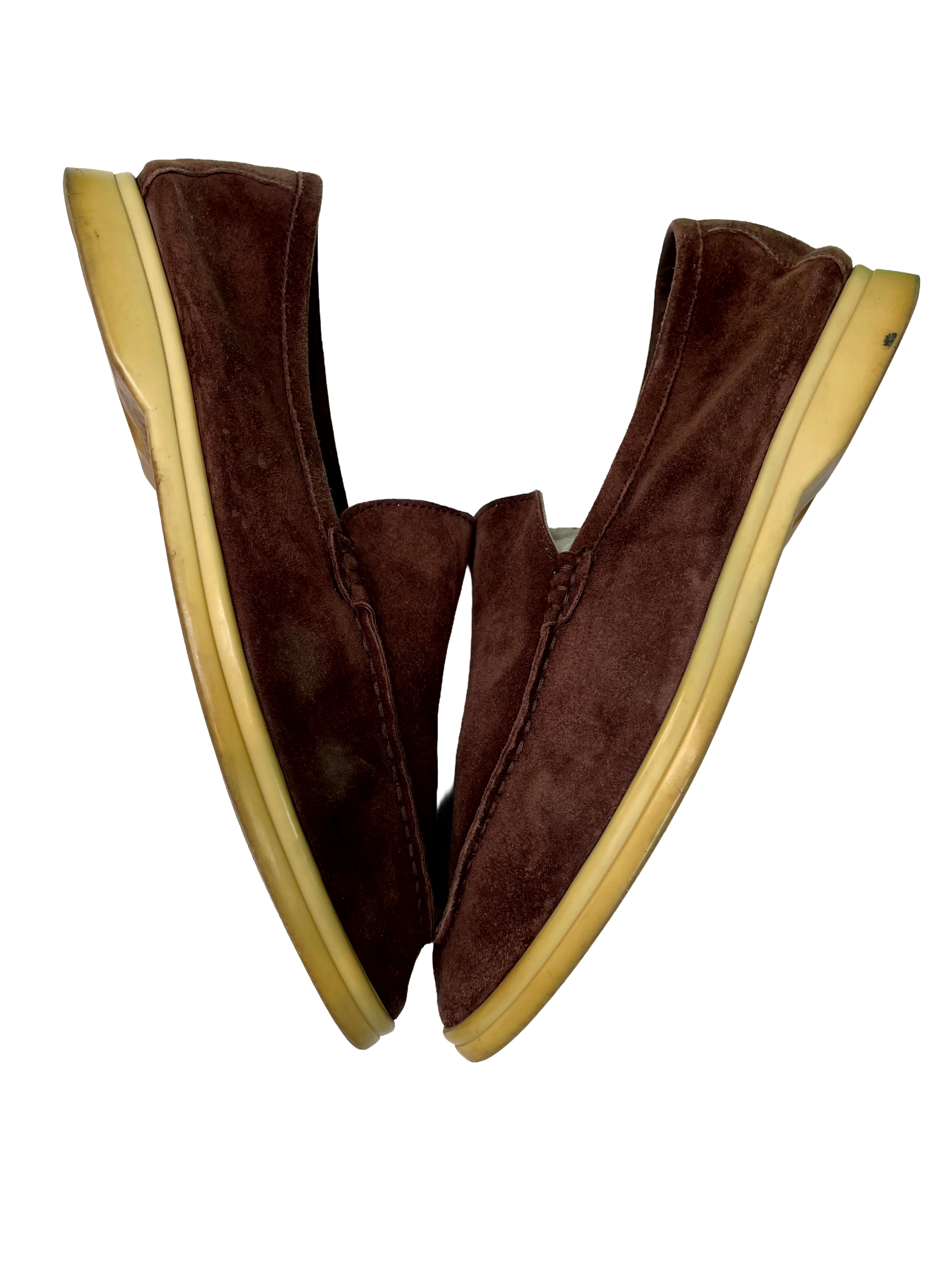 Loro Piana Summer Walk Maroon Loafers