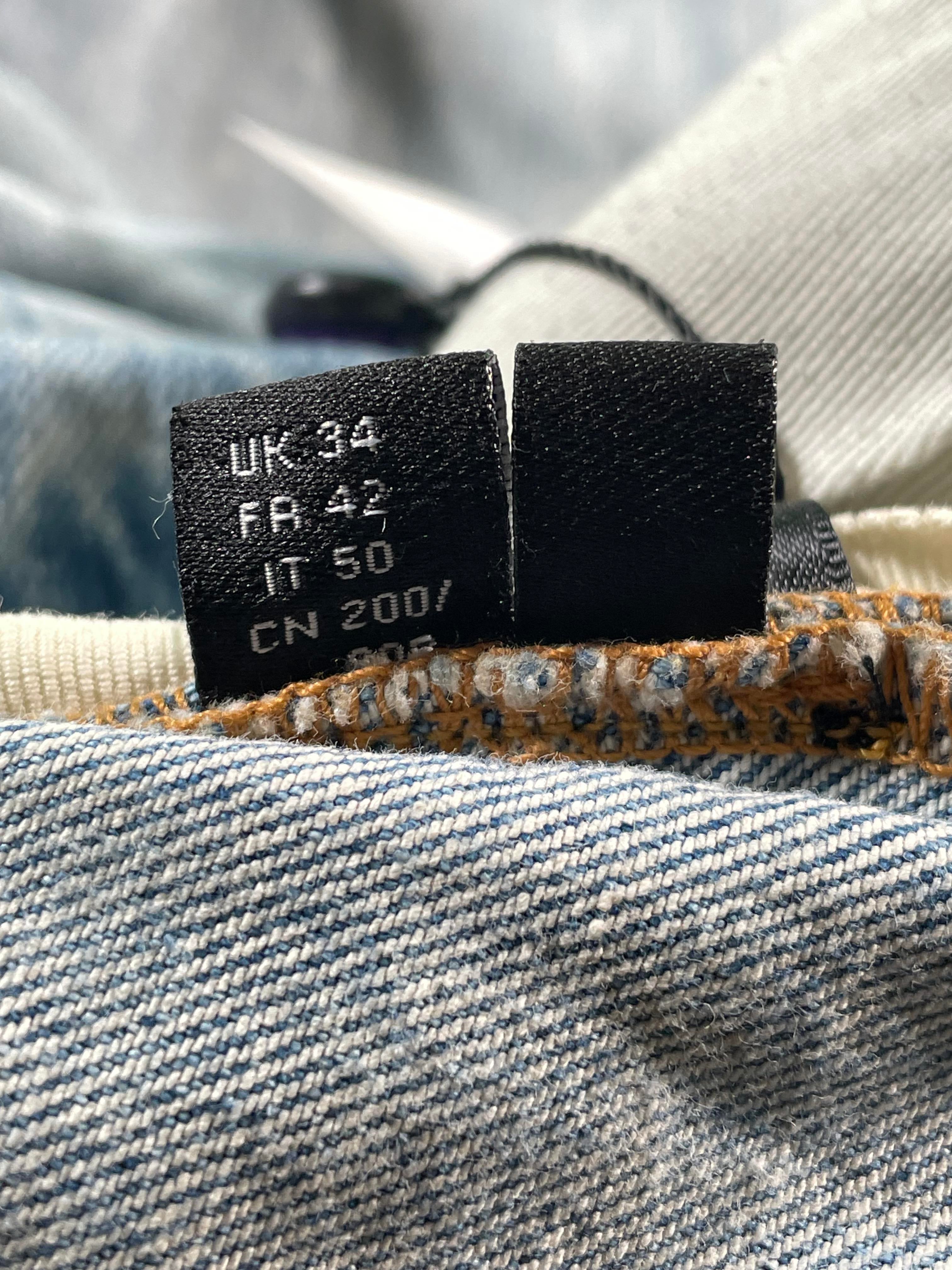 Amiri Plain Thrasher Ripped Light Wash Jeans