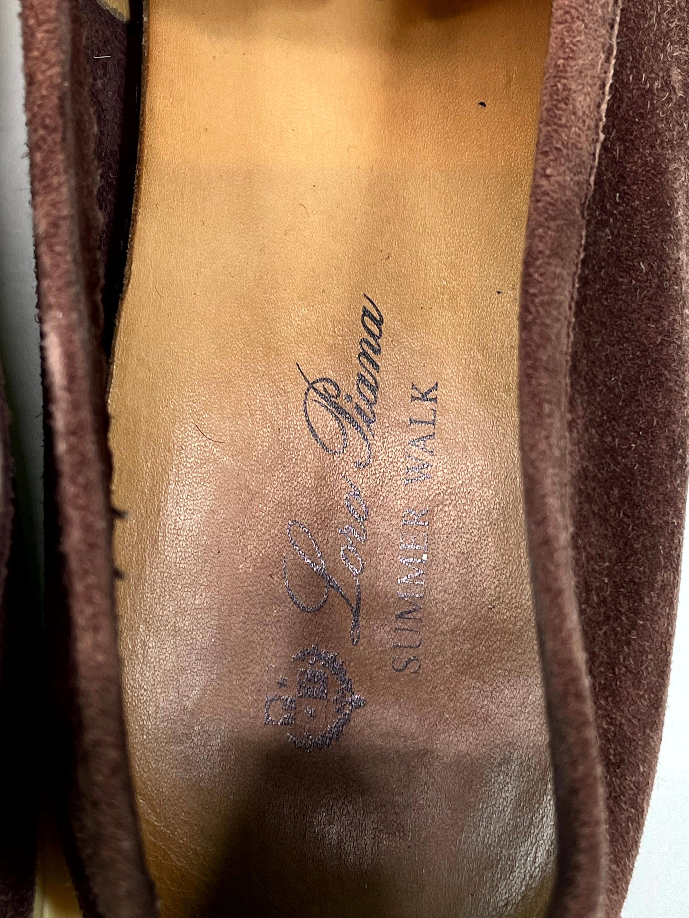 Loro Piana Summer Walk Maroon Loafers
