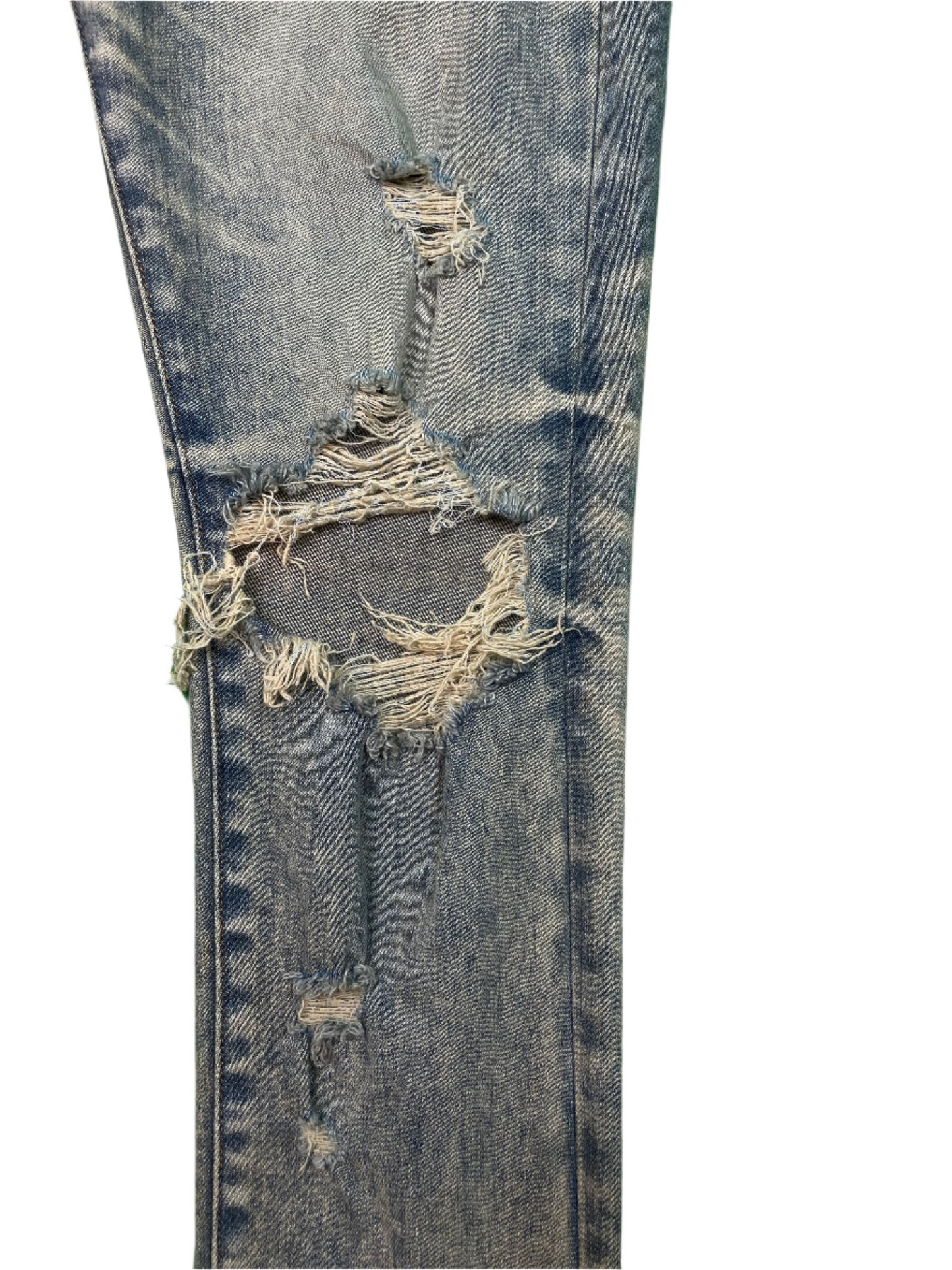 Amiri Clay Side Logo Light Wash Blue Jeans