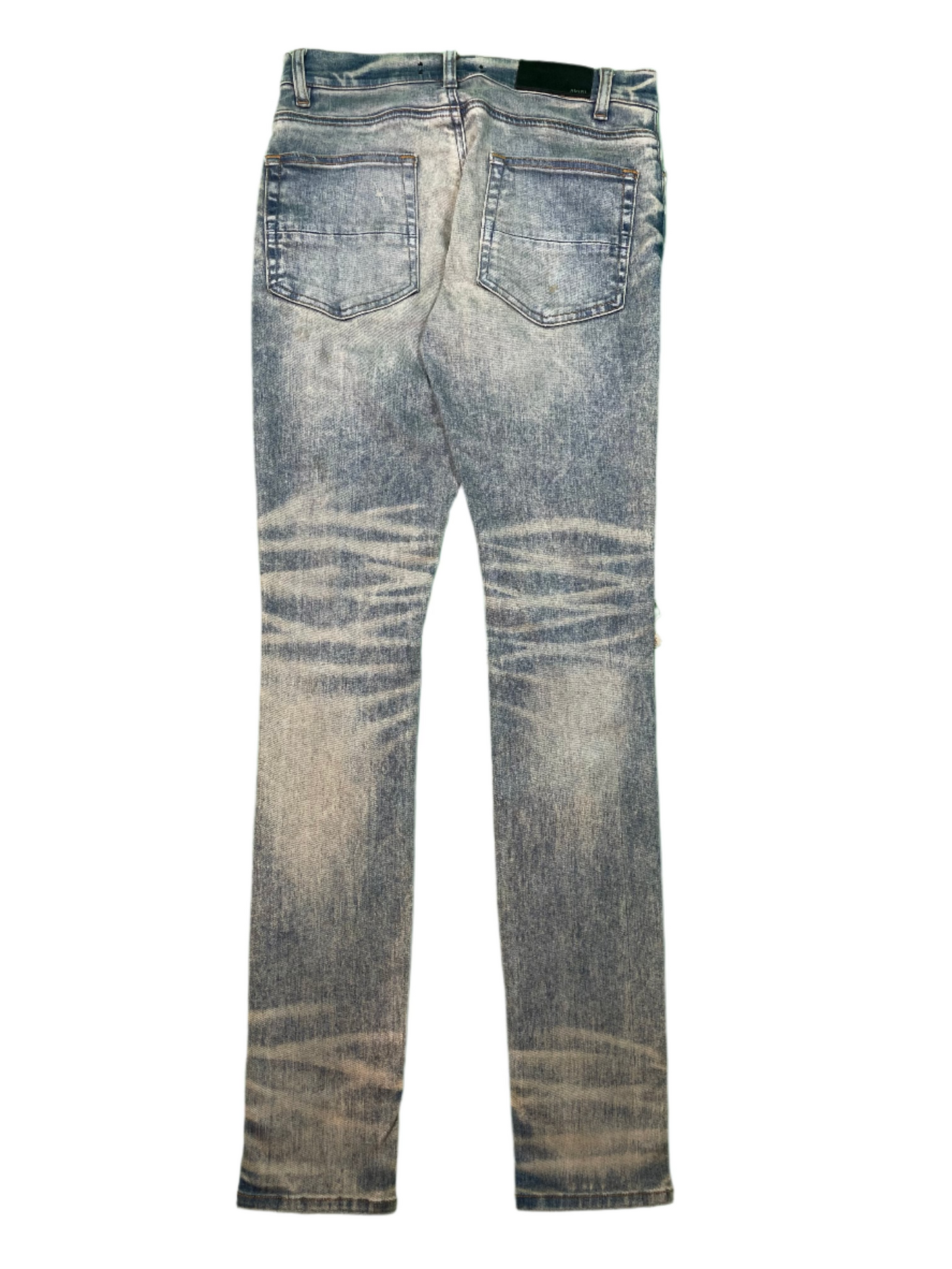 Amiri Clay Side Logo Light Wash Blue Jeans