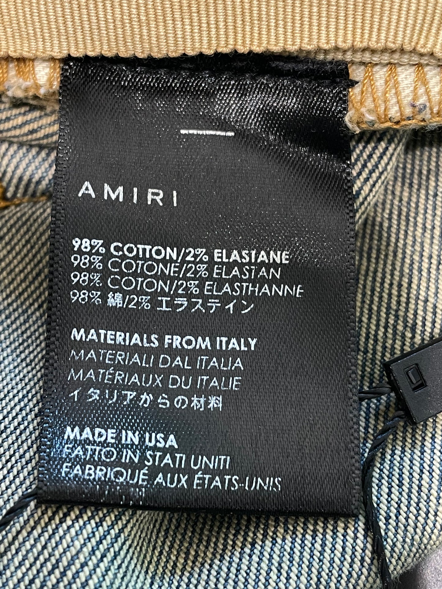 Amiri Clay Side Logo Light Wash Blue Jeans