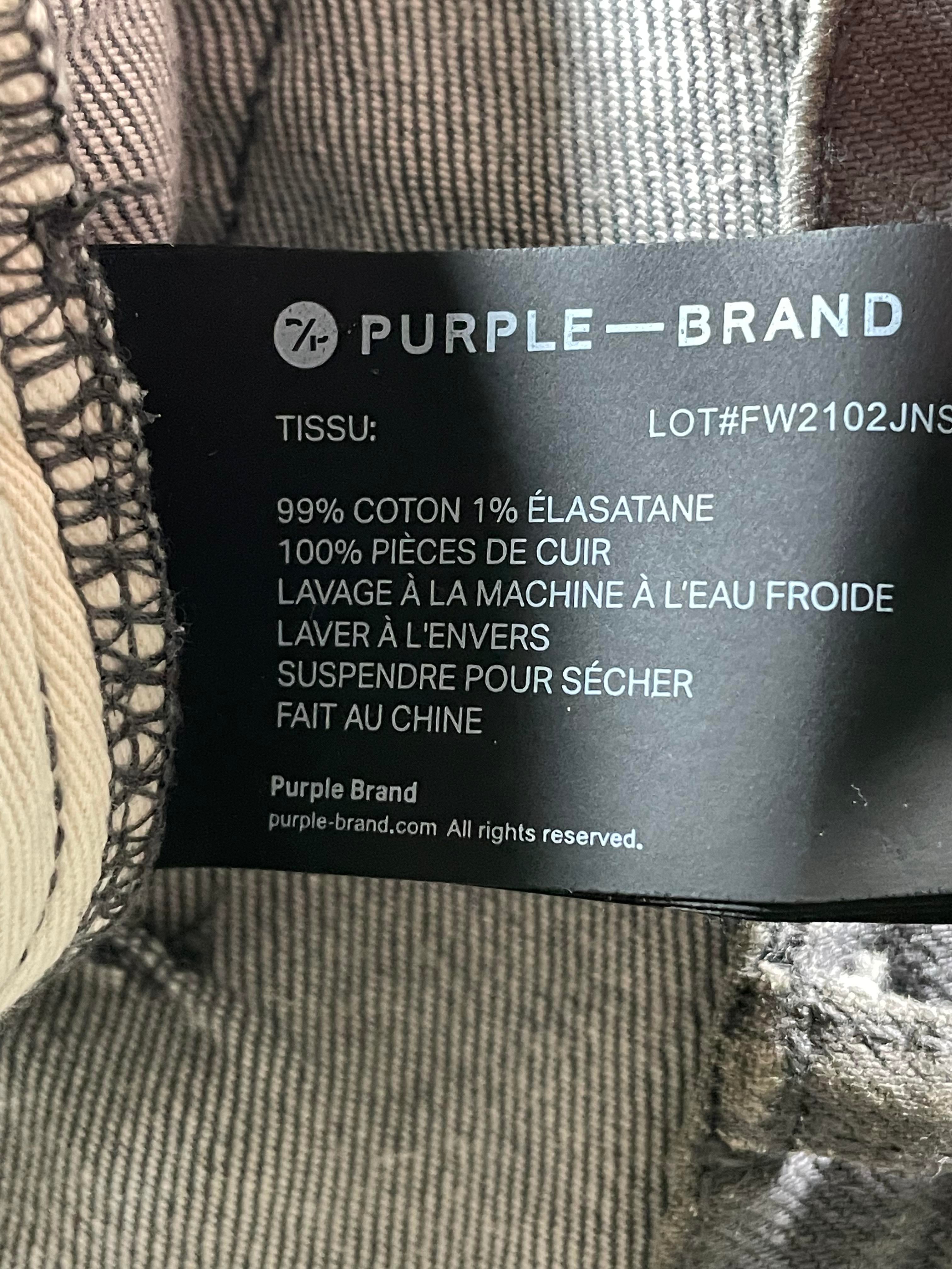Purple Brand Paint Splatter Grey Jeans