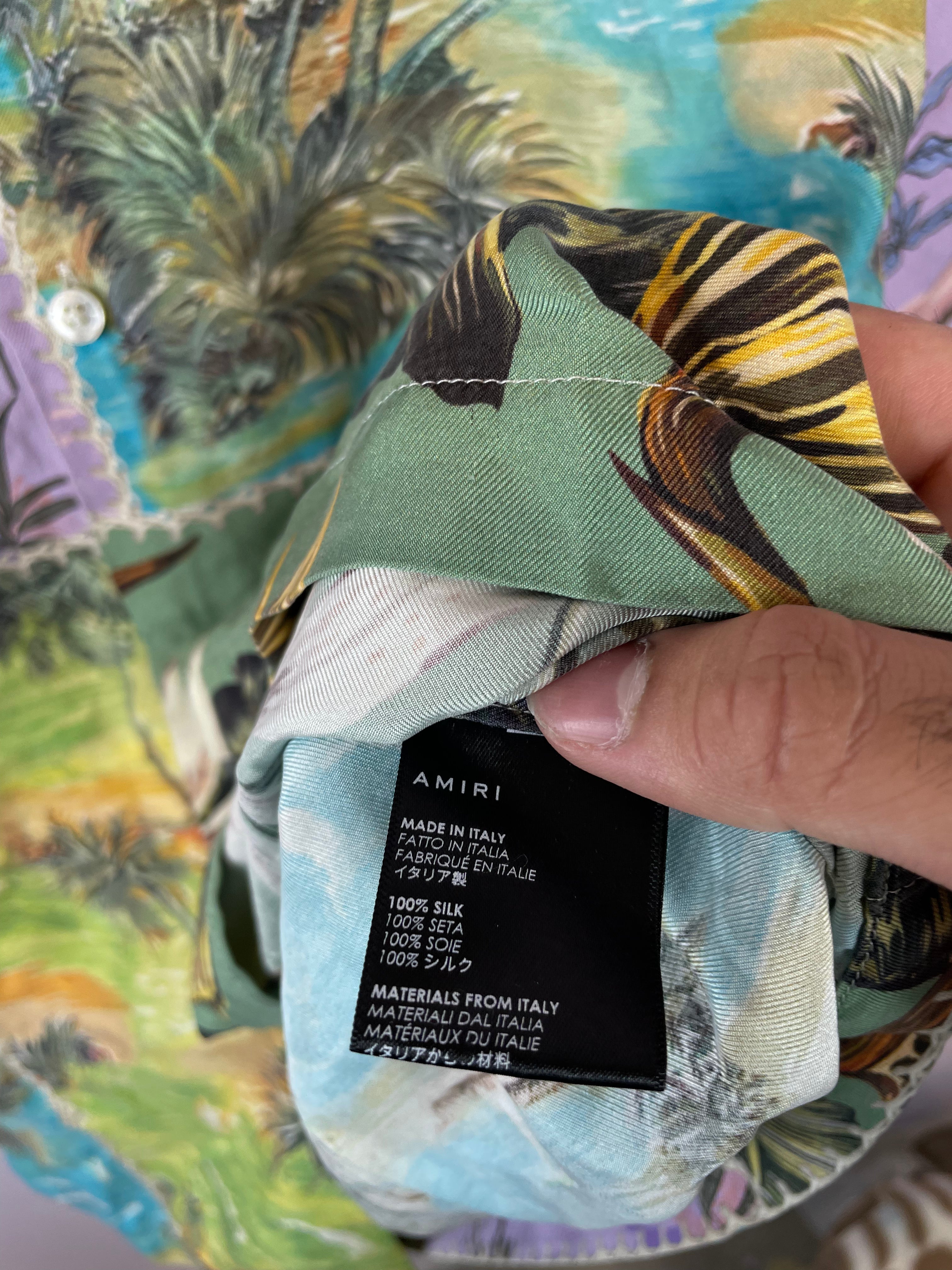 Amiri Silk Floral Vacation Shirt Used Medium