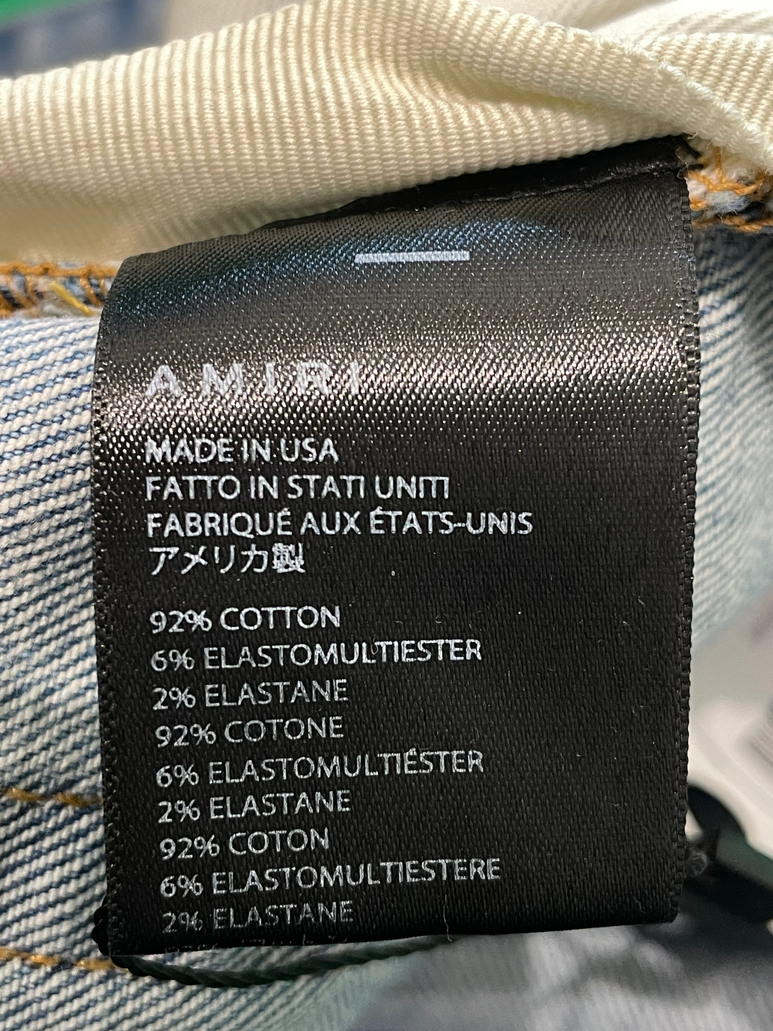 Amiri Stack Denim Light Wash Blue Jeans