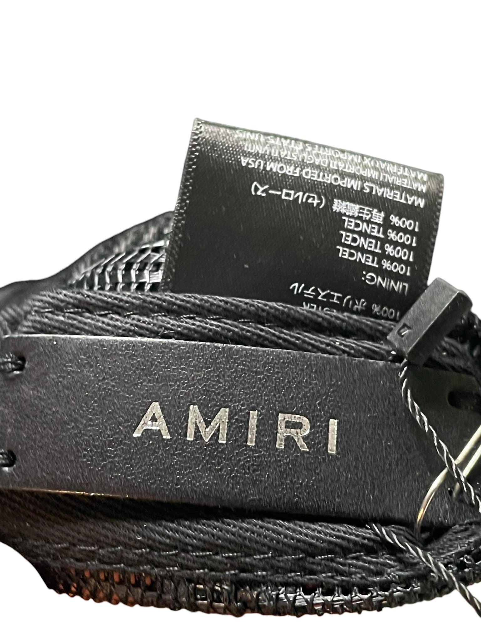 Amiri 'Core Logo' Black & Yellow Trucker Cap