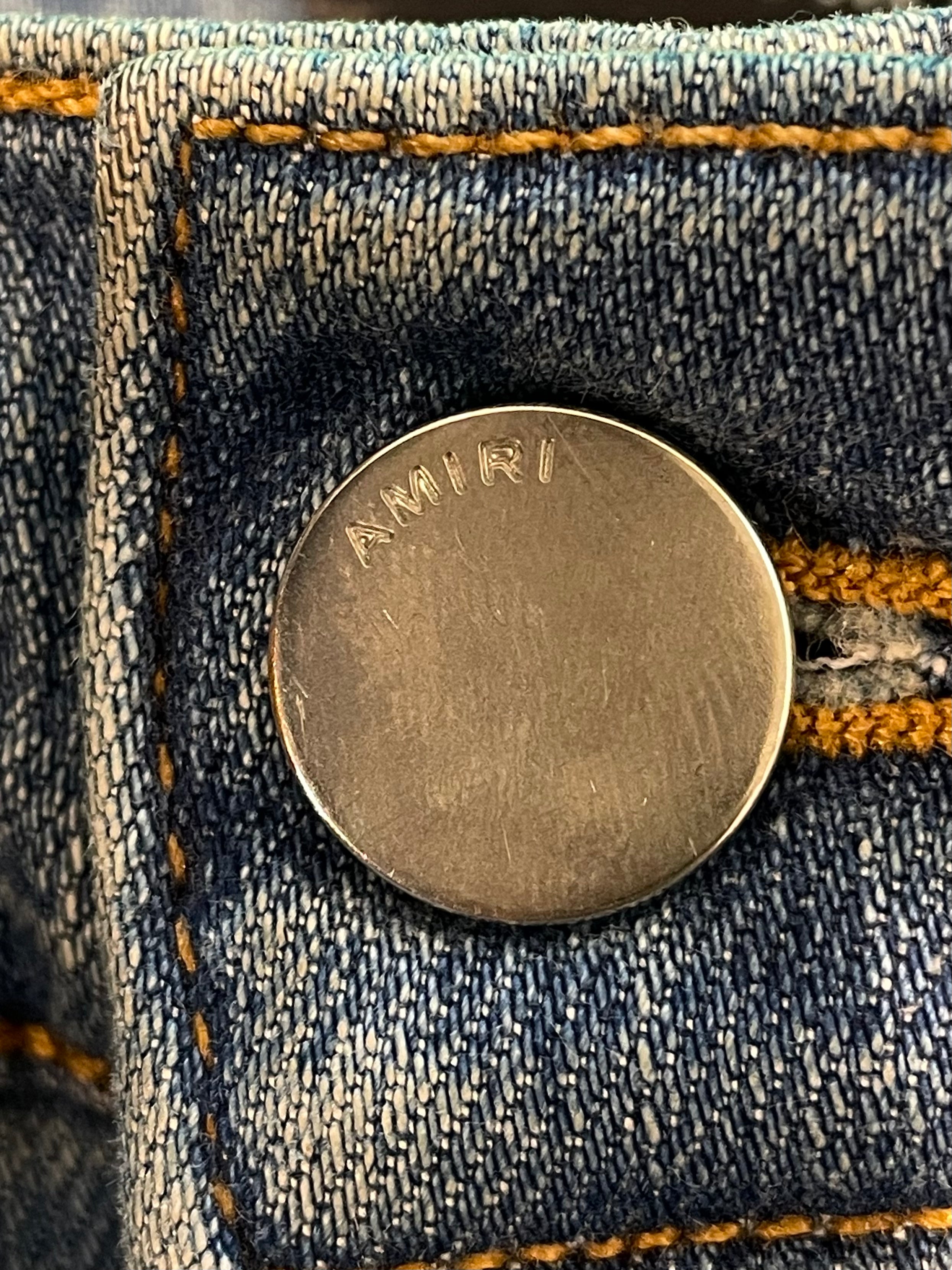 Amiri Thrasher Light Wash Plain Blue Jeans