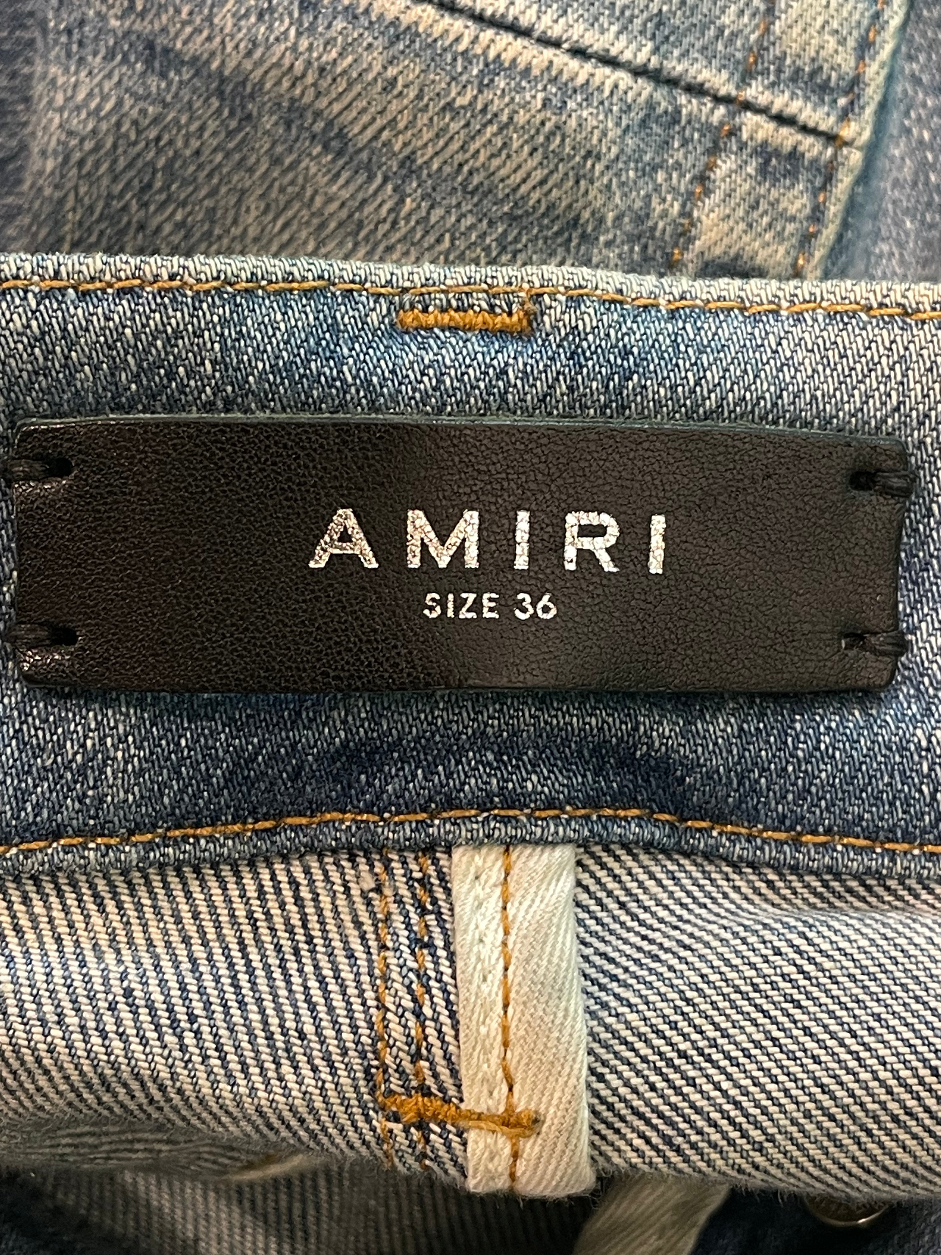 Amiri Thrasher Light Wash Plain Blue Jeans