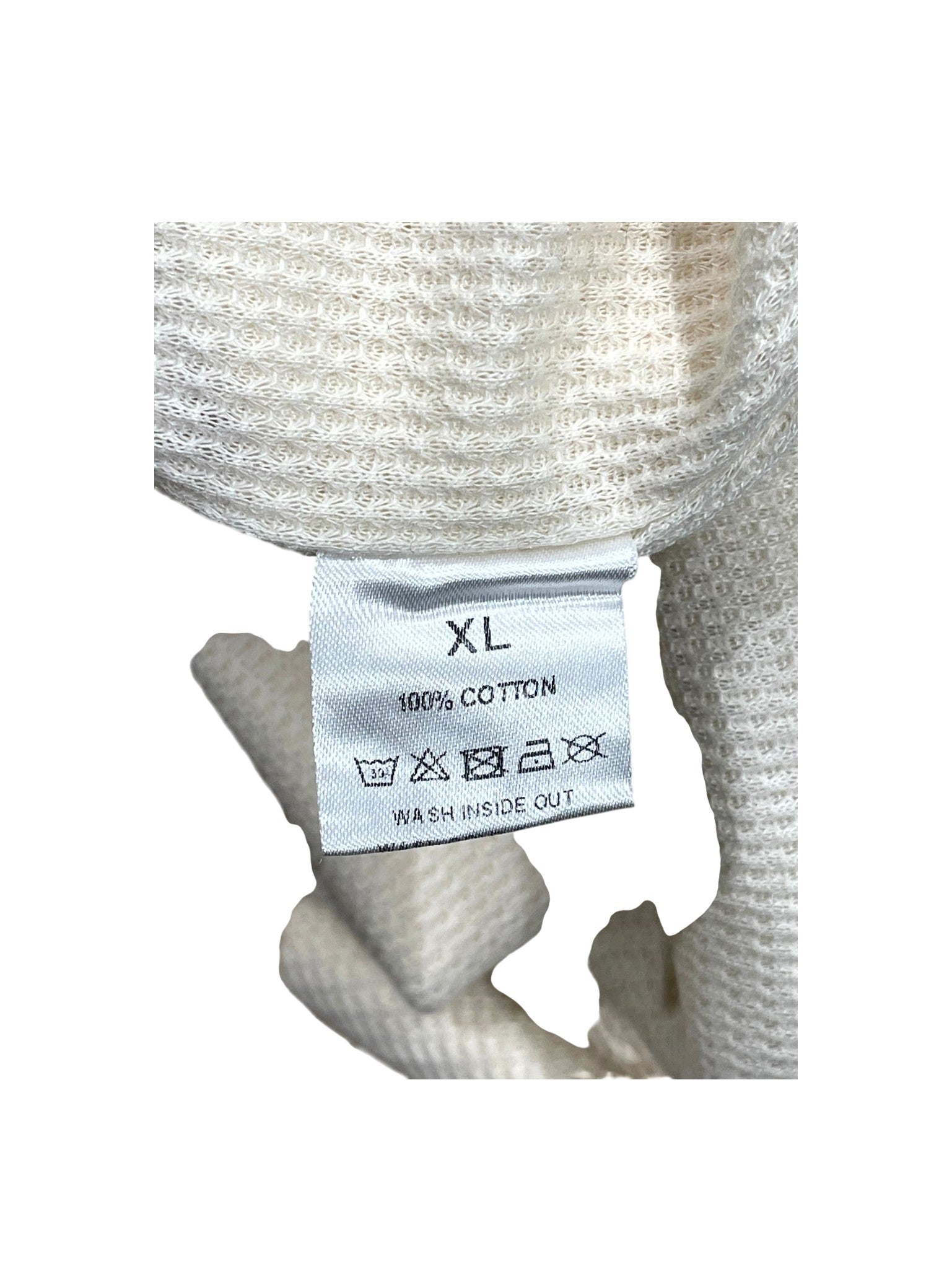Vale "Thermal Lined Distressed" White & Black Hoodie