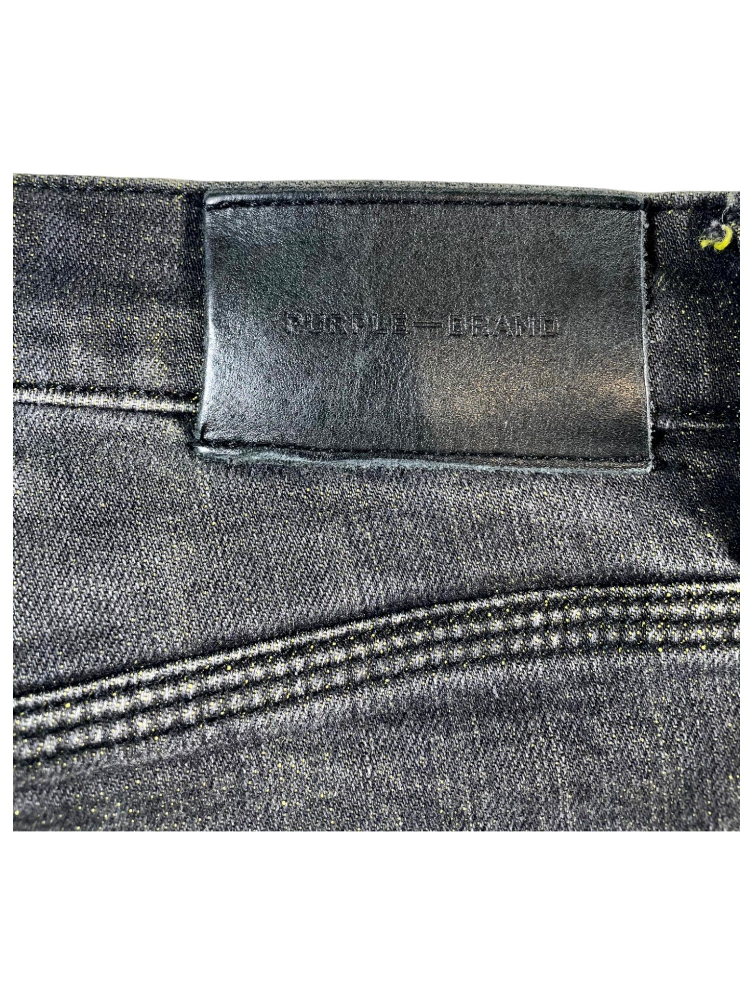 Purple Brand "Shotgun" Black Wash & Yellow Jeans