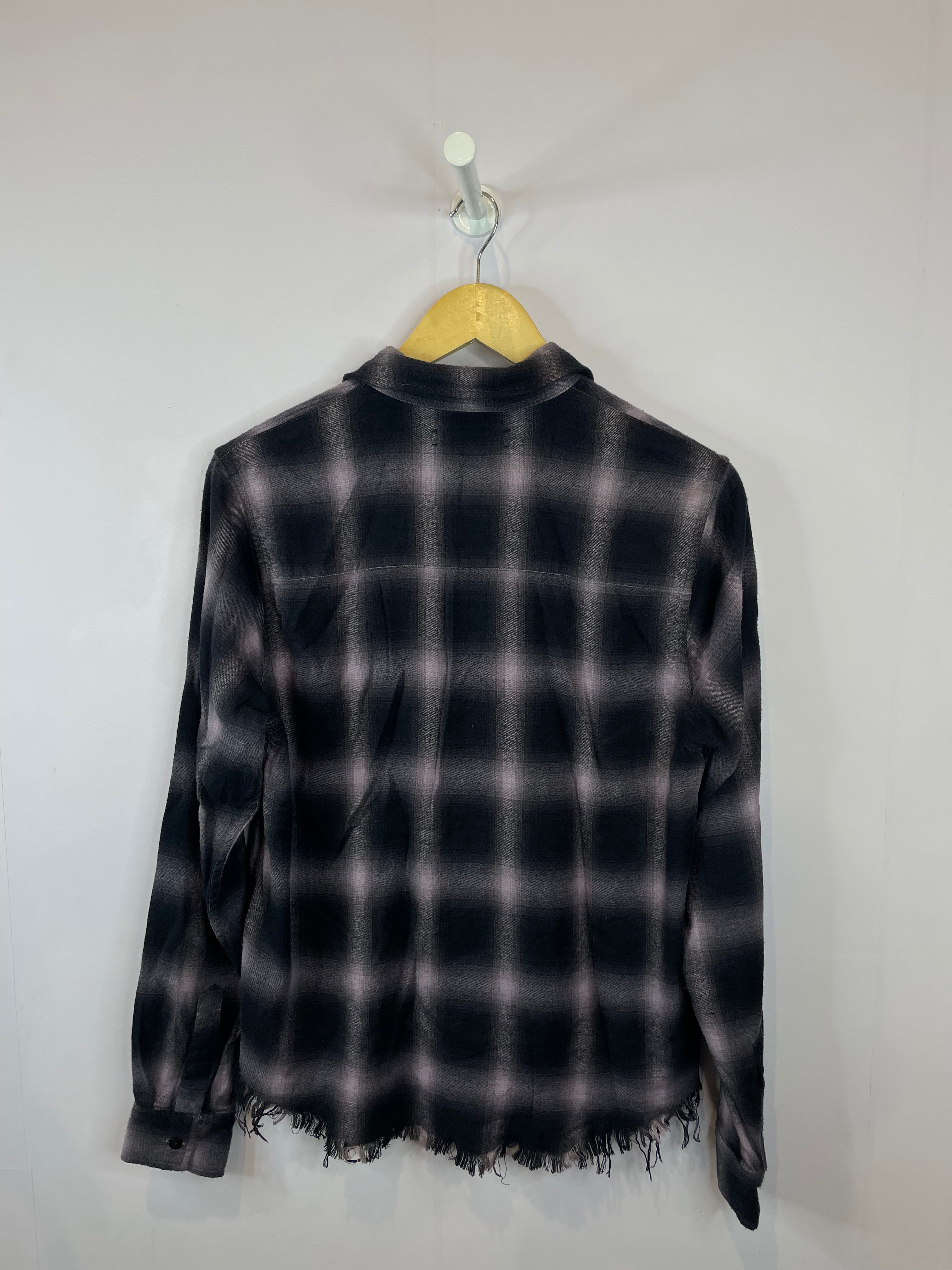 Amiri Black Purple Flannel Used Small