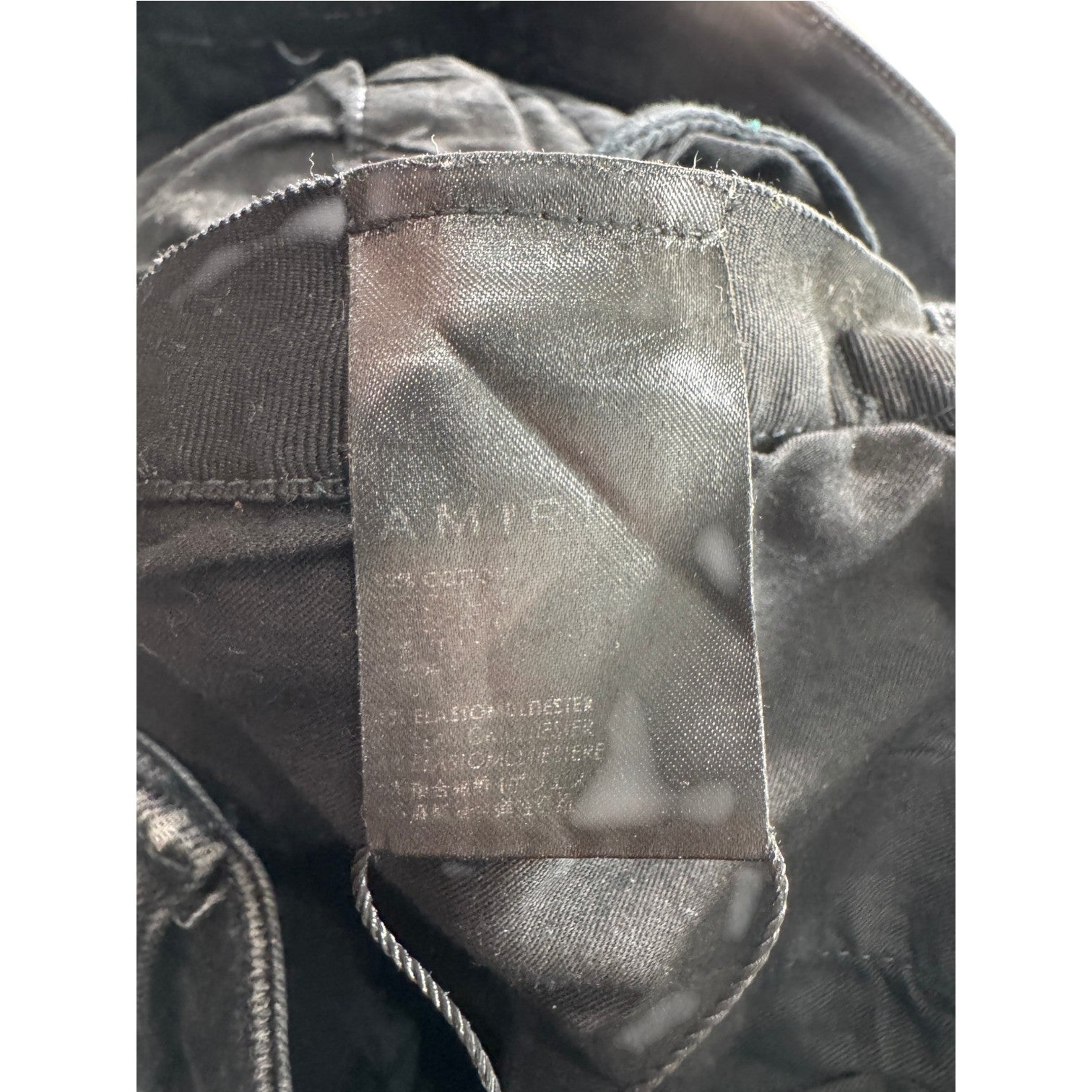 Amiri Denim Black Wash Cargo Pants