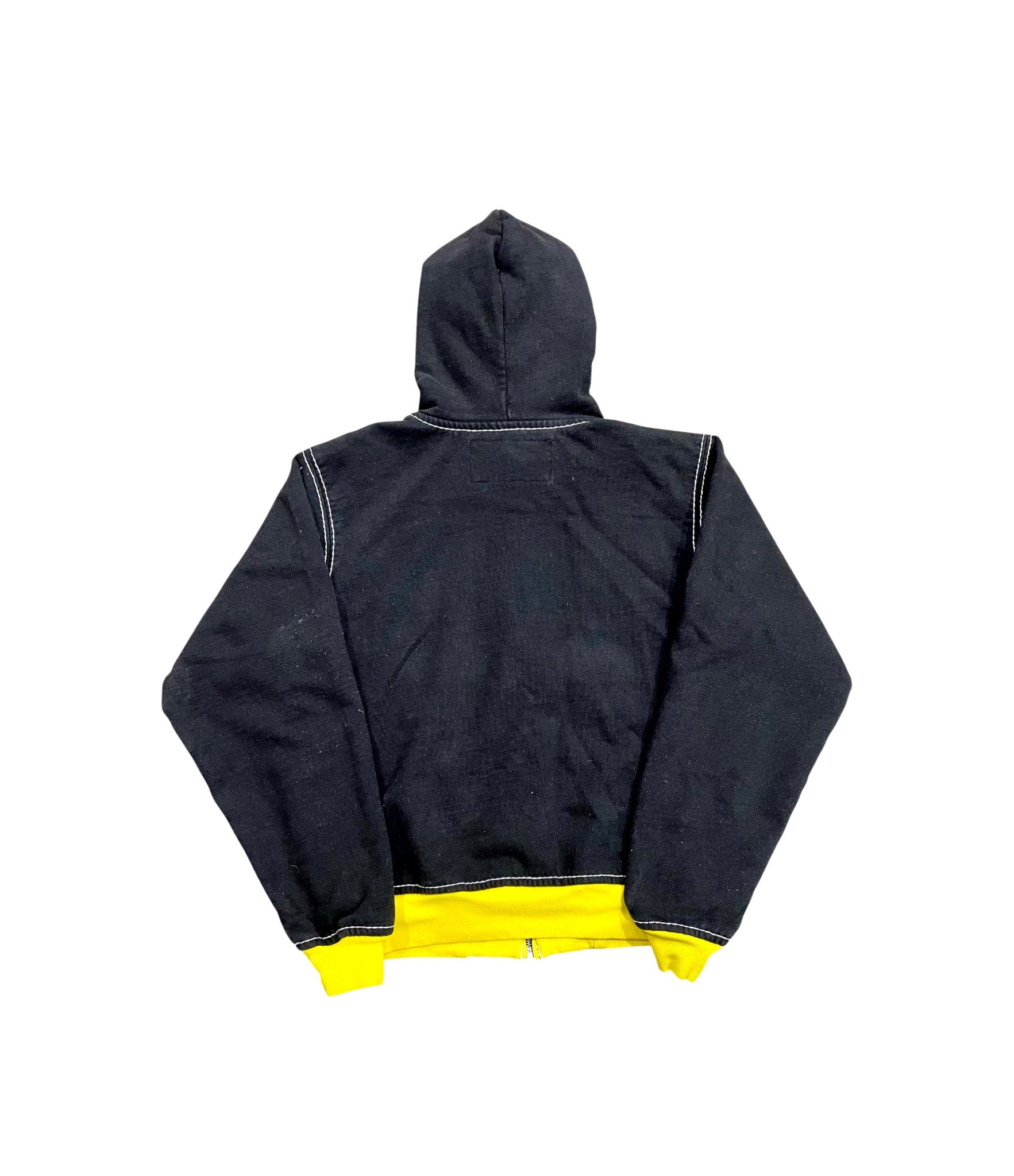 Sp5der "Studded" Zip Up Black & Yellow Hoodie