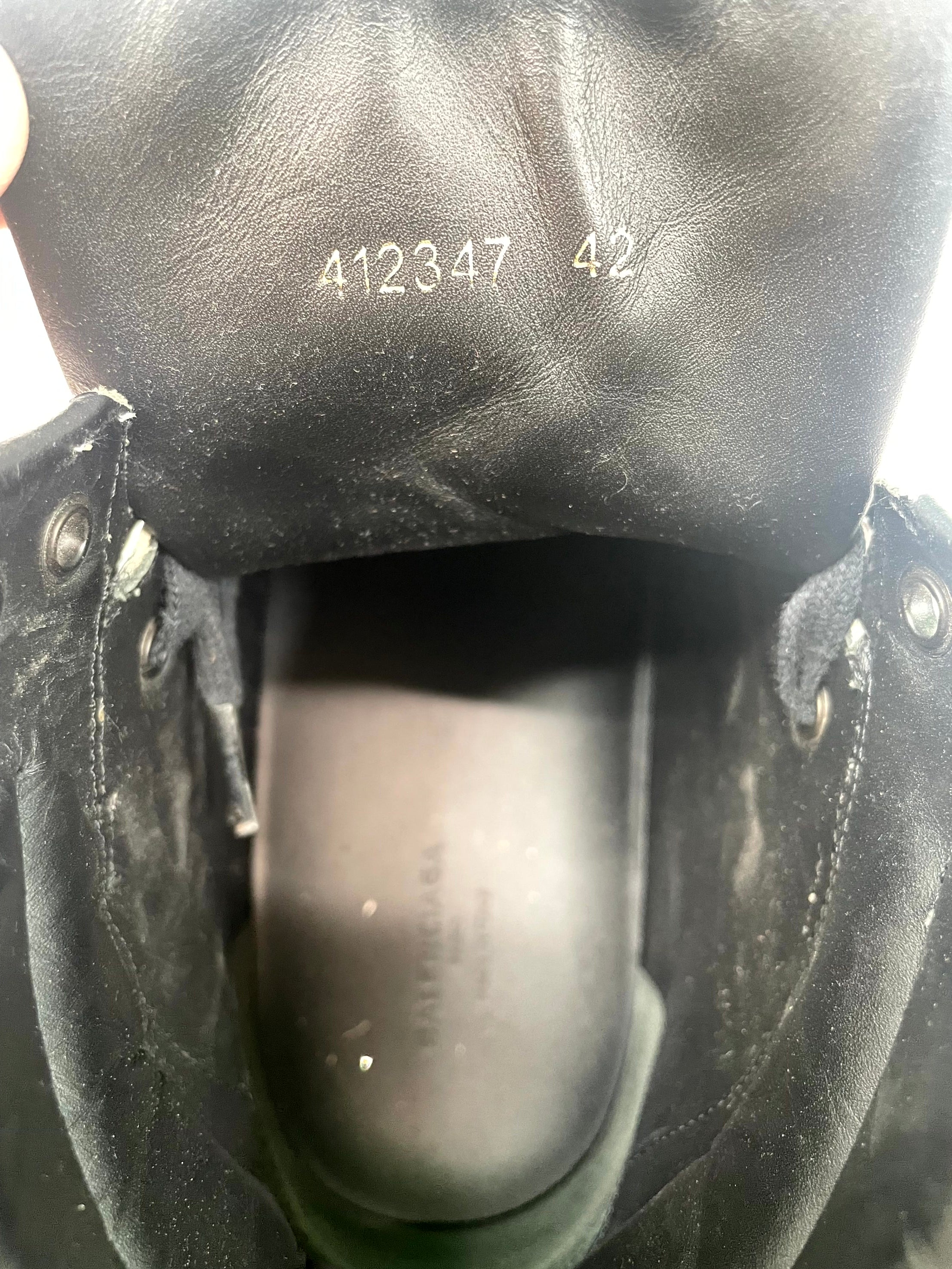 Balenciaga Marble Arena High White & Black Sneakers