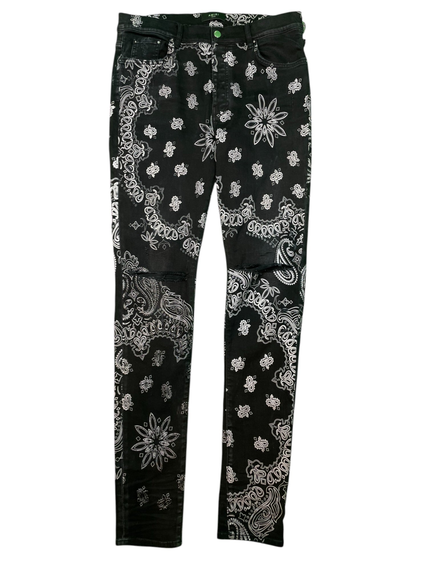 Amiri Black Paisley Jeans