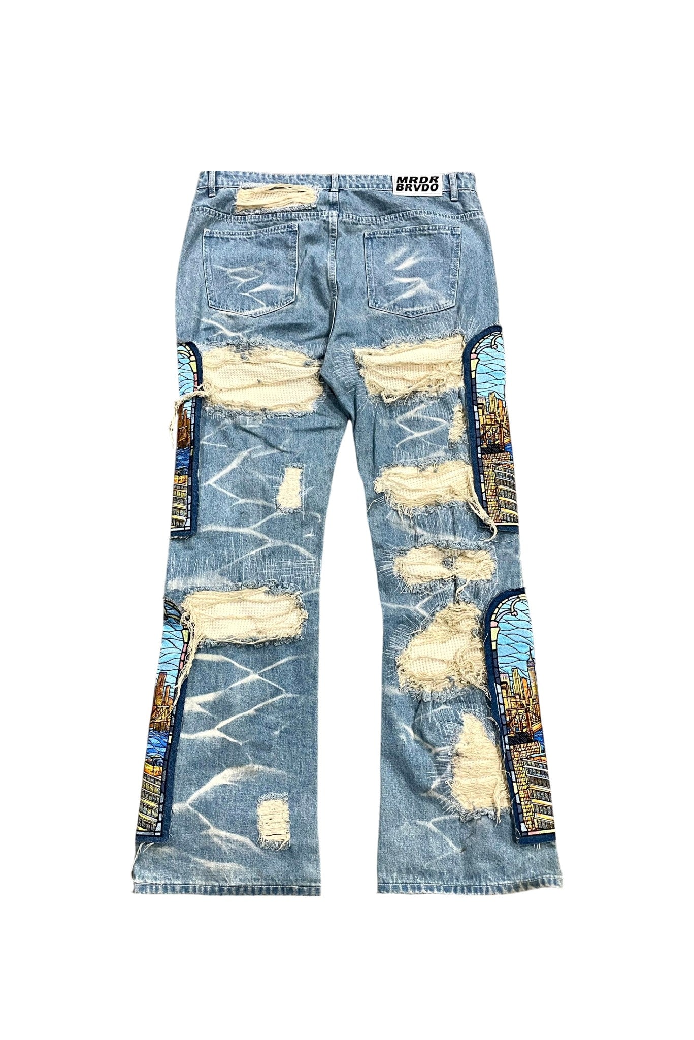 Who Decides War "POTN Skyline" Light Wash Jeans