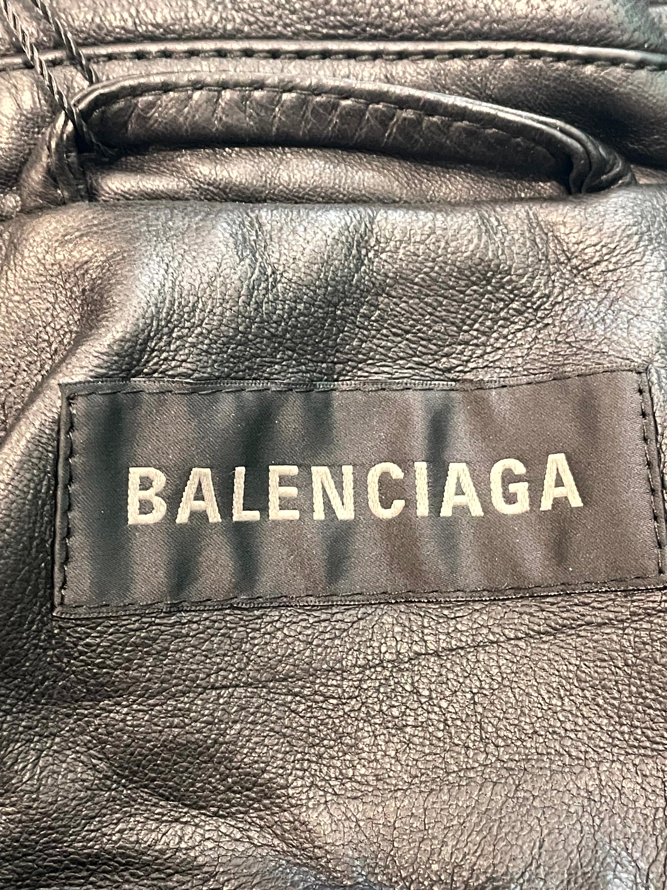 Balenciaga Leather Blue Stripe (2) Jacket
