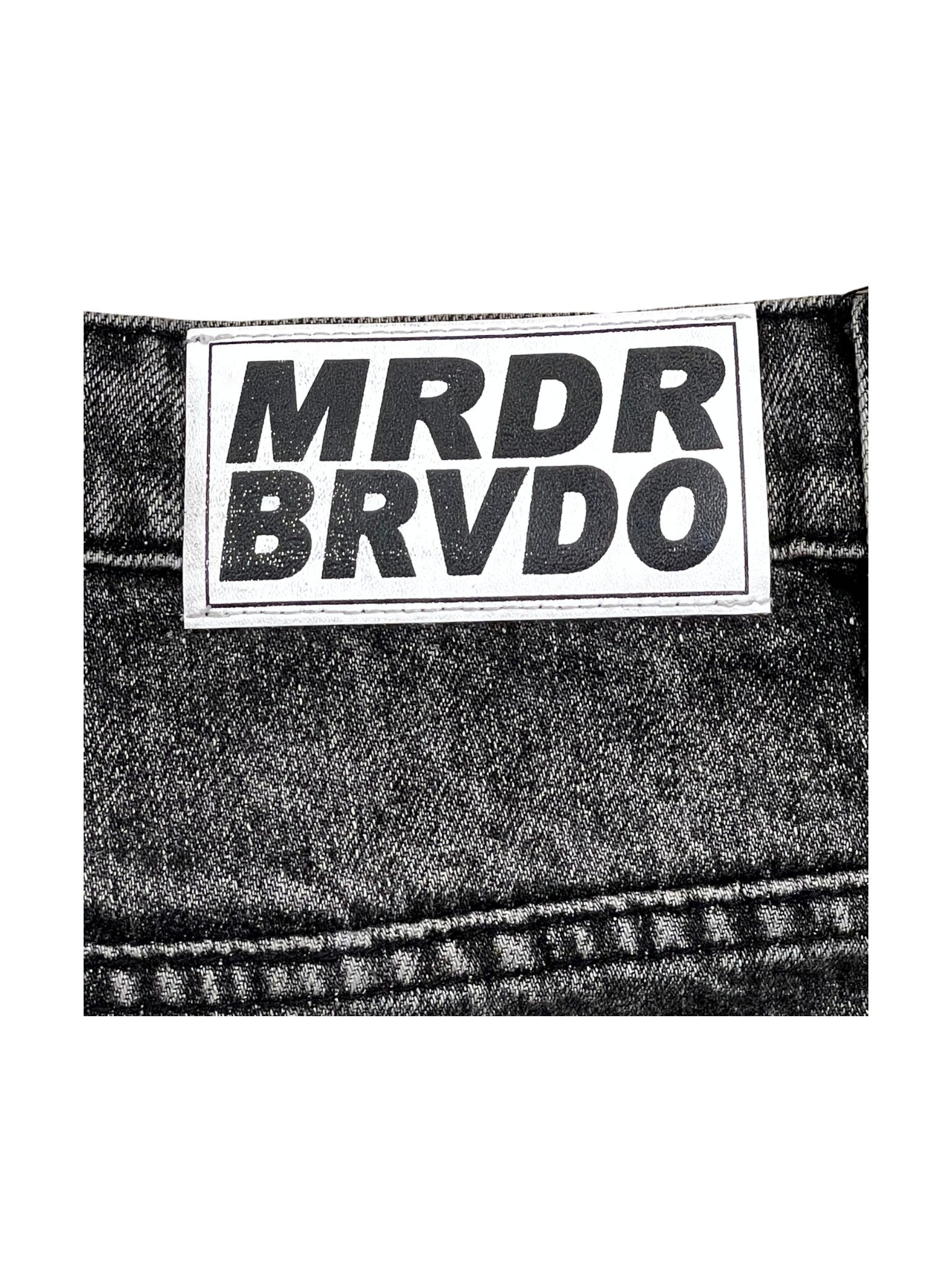 Who Decides War Distressed Black & Purple Jeans