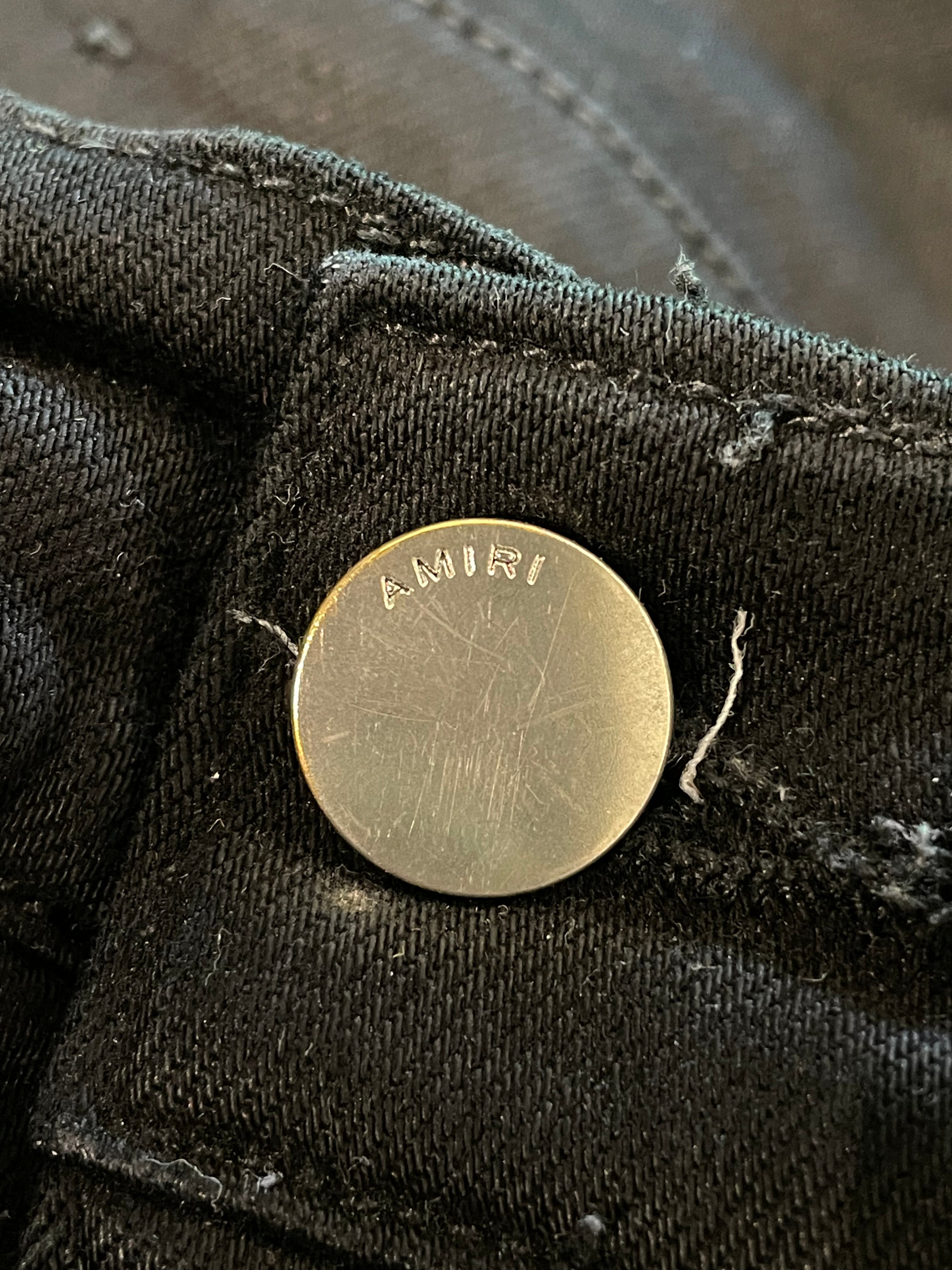 Amiri MX2 Black Patch Black Jeans