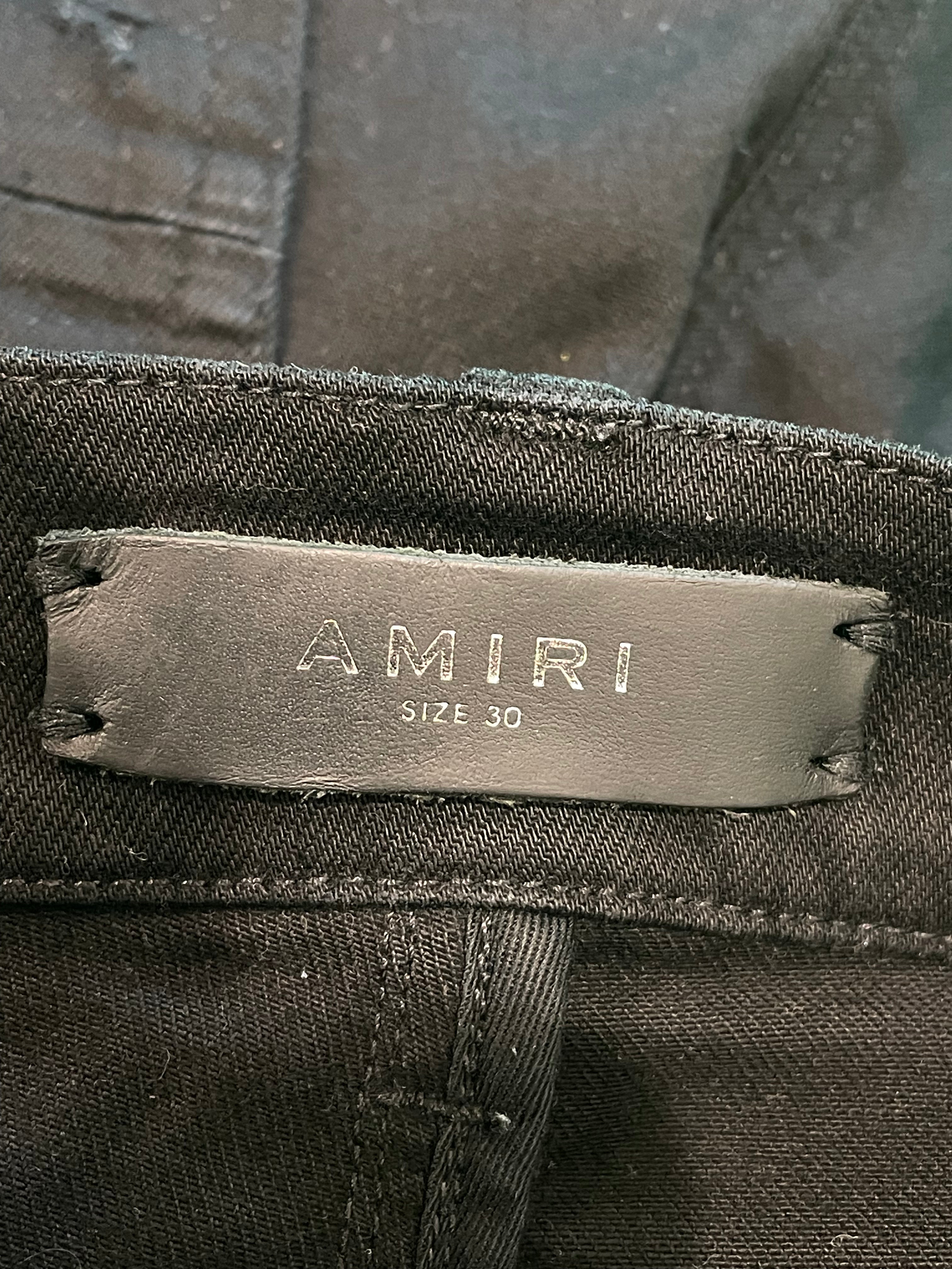 Amiri MX2 Black Patch Black Jeans