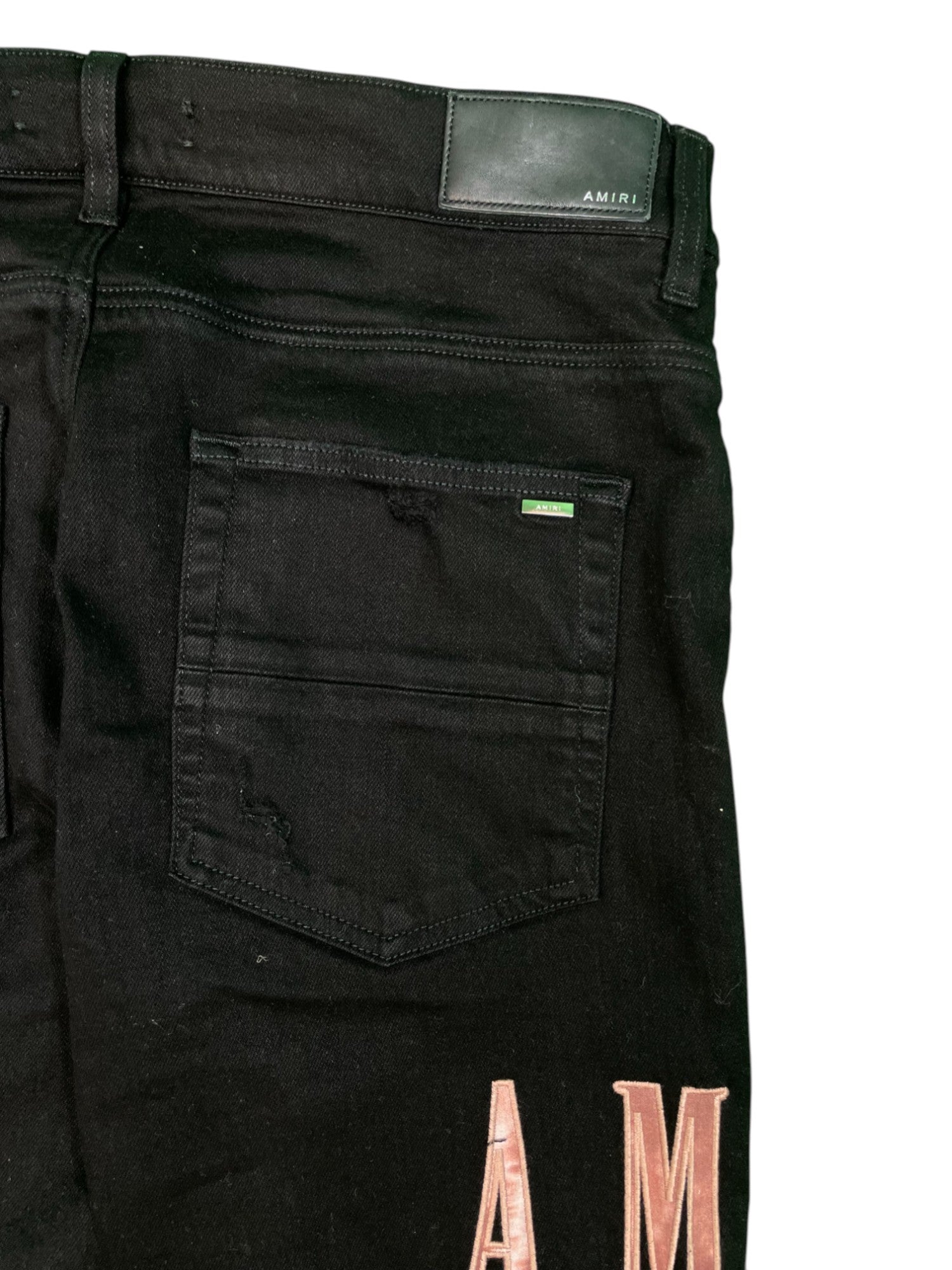 Amiri Clay Side Logo Black Jeans